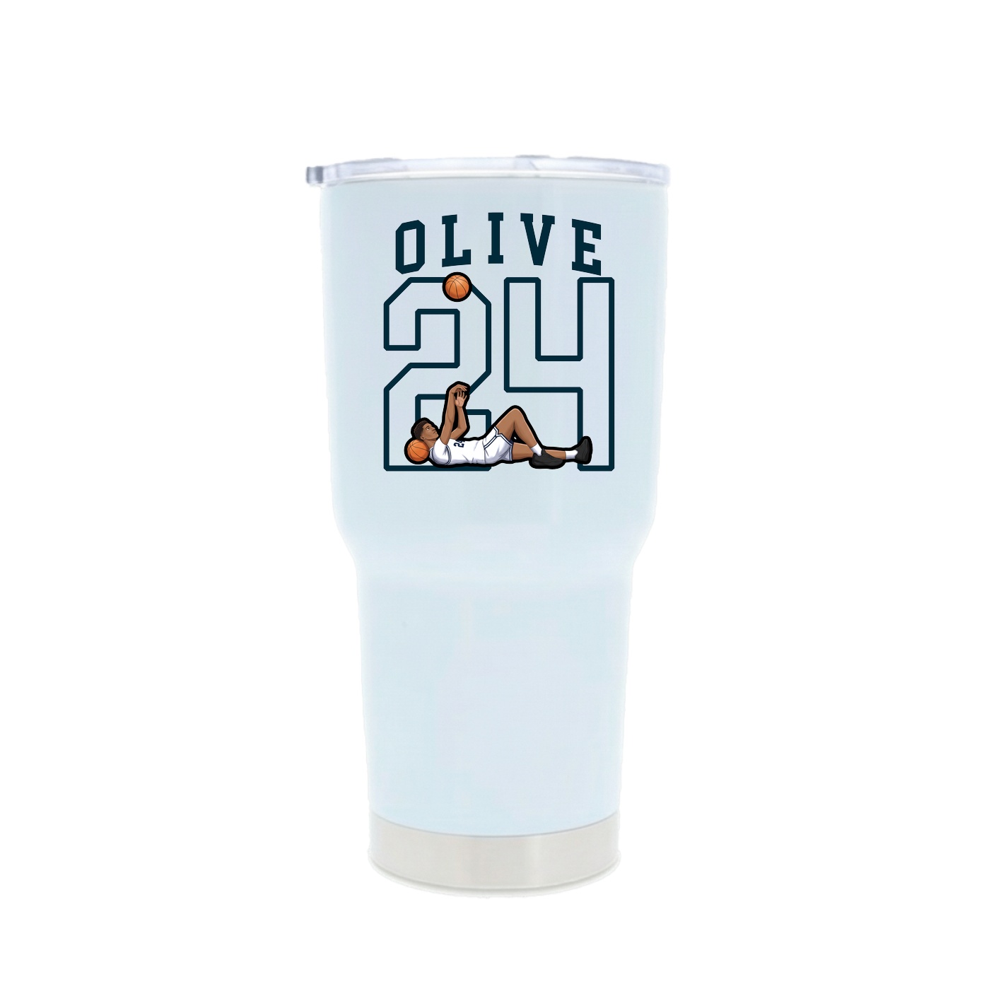 30oz Stainless Steel Tumbler — Shirsey in White