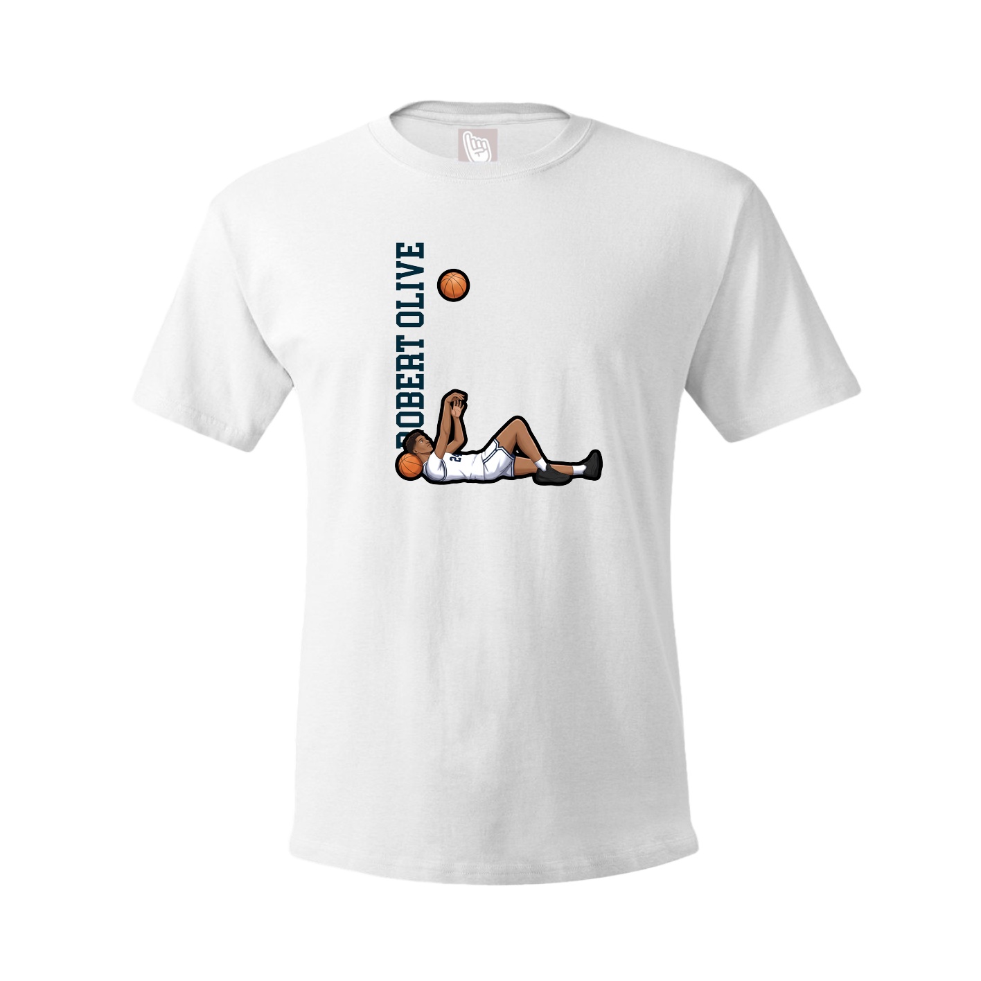 Tee — Name Vertical in White