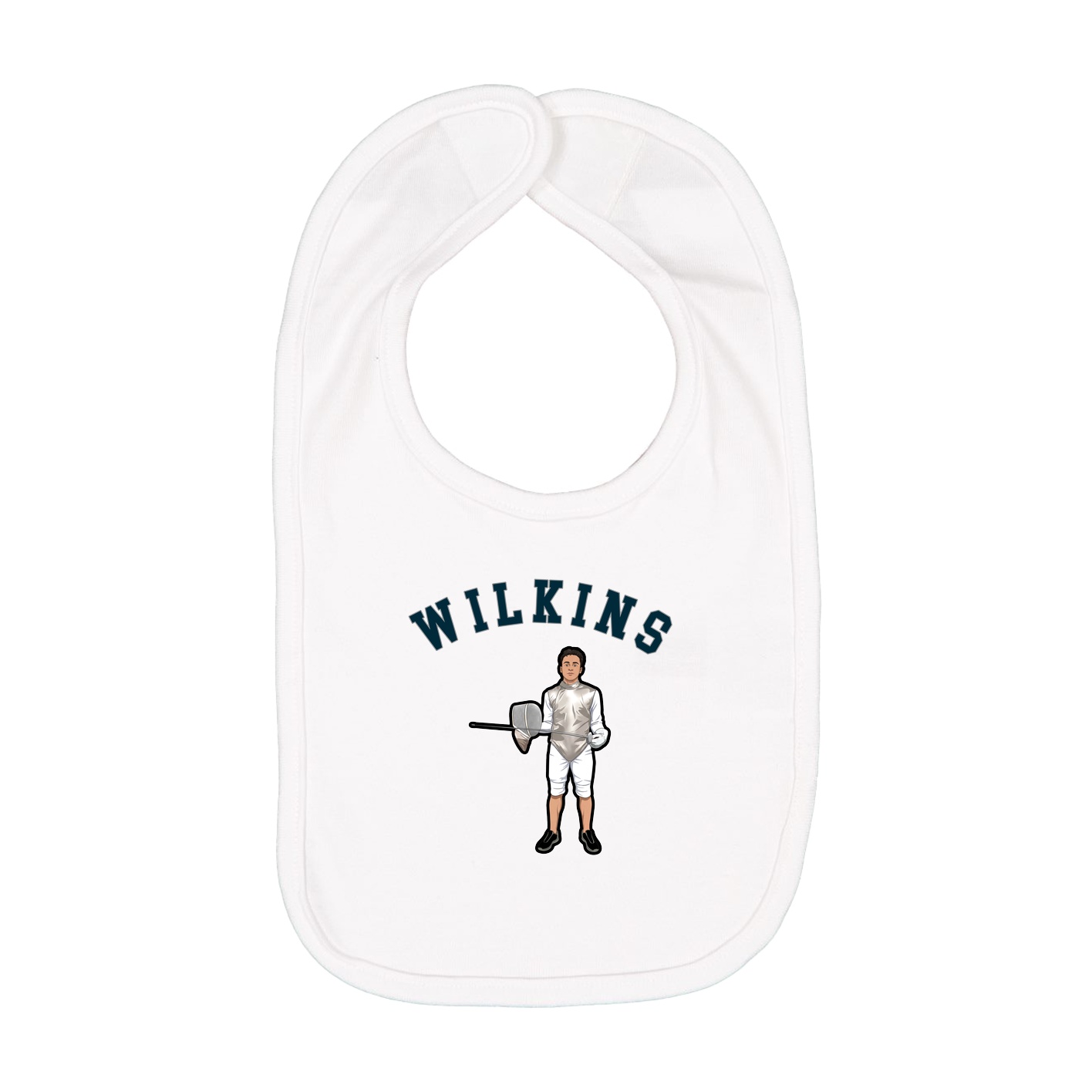 Infant Bib — Shirsey Arch in White