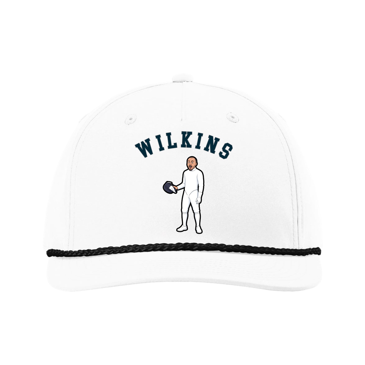 Five-Panel Classic Rope Cap — Shirsey Arch in White