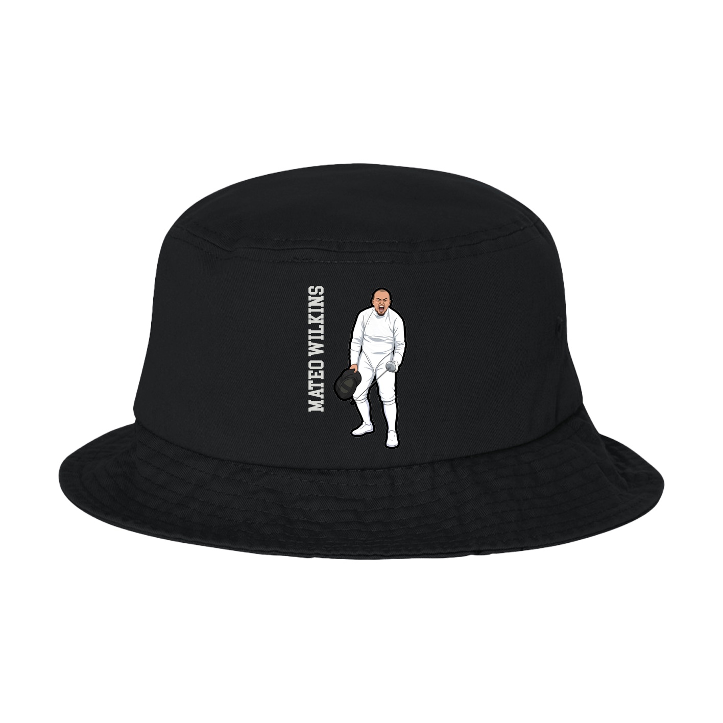 Bucket Cap — Name Vertical in Black