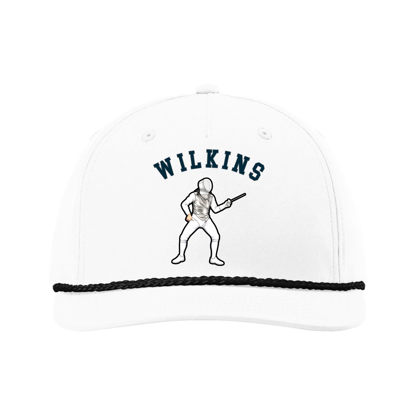 Five-Panel Classic Rope Cap — Shirsey Arch in White