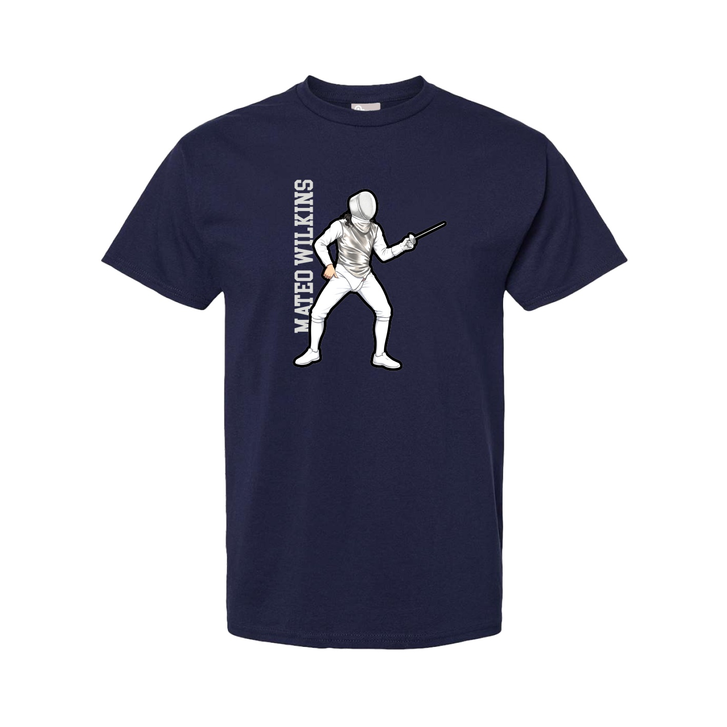 Youth Tee — Name Vertical in Navy