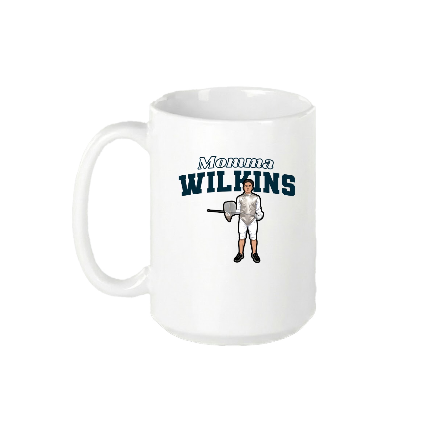 15oz Coffee Mug — Mothers Day Block in White