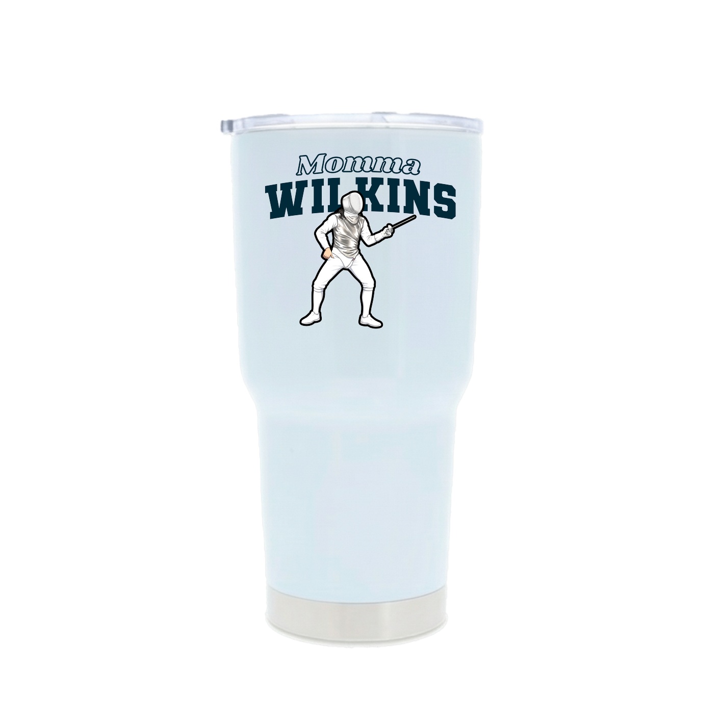 30oz Stainless Steel Tumbler — Mothers Day Block in White