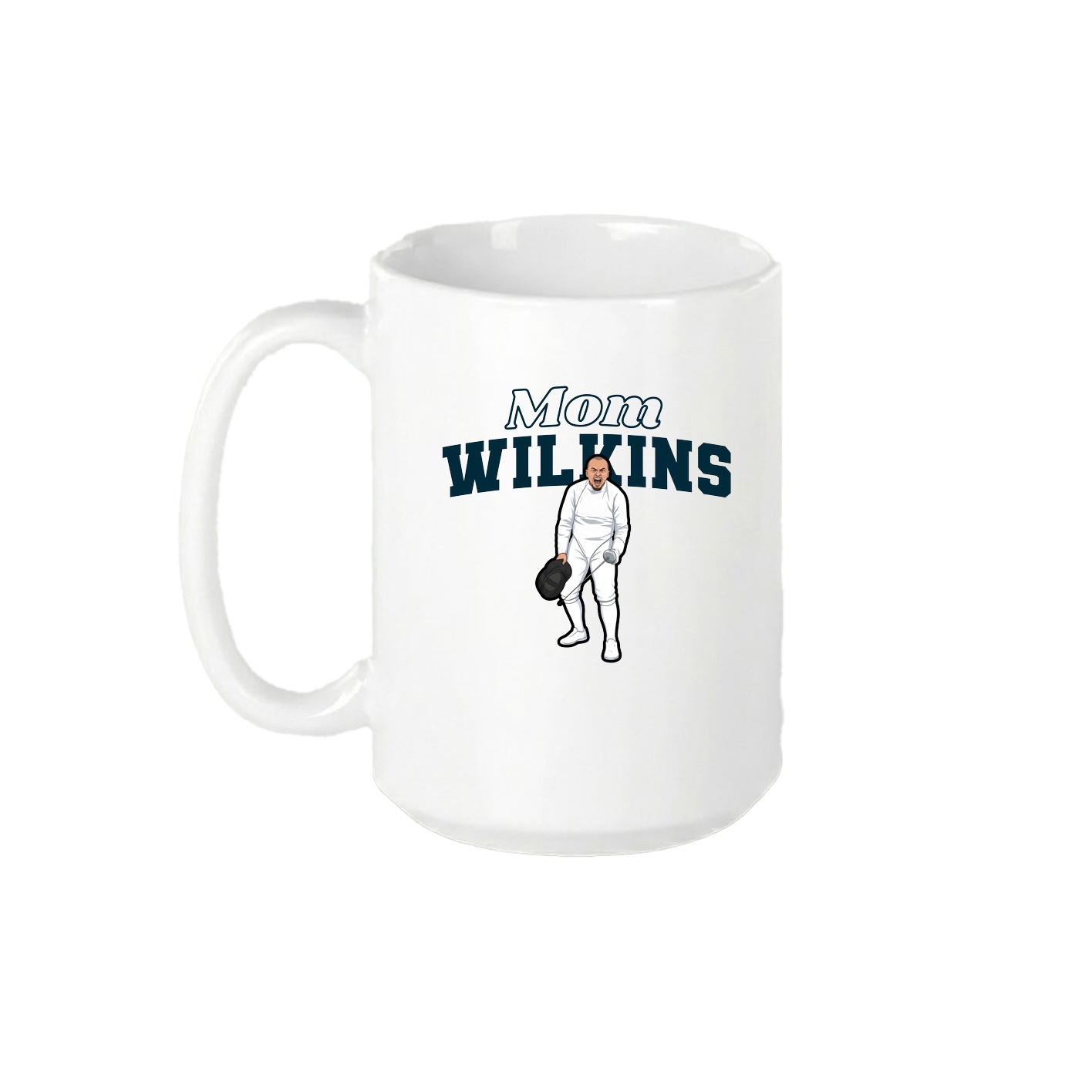 15oz Coffee Mug — Mothers Day Block in White
