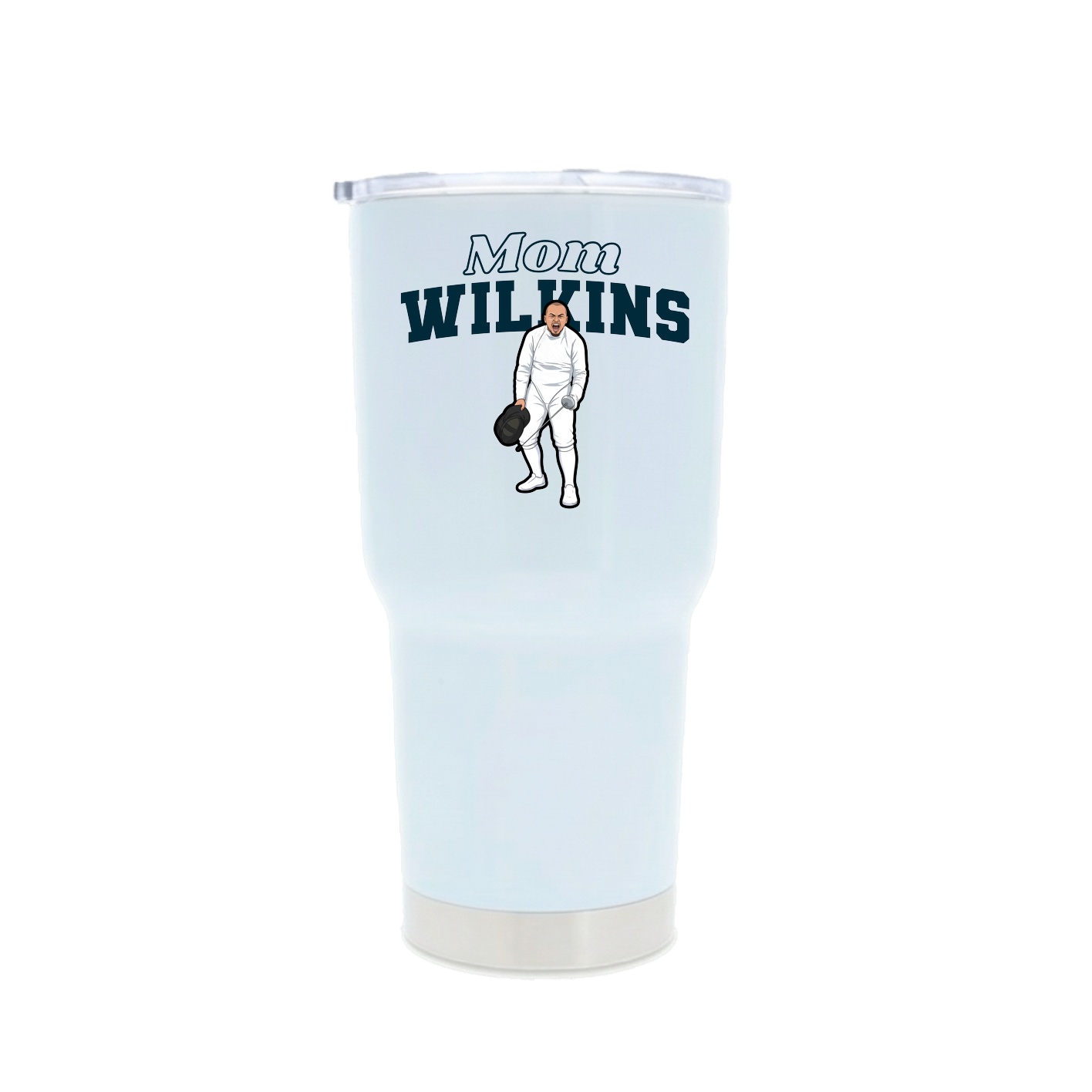 30oz Stainless Steel Tumbler — Mothers Day Block in White