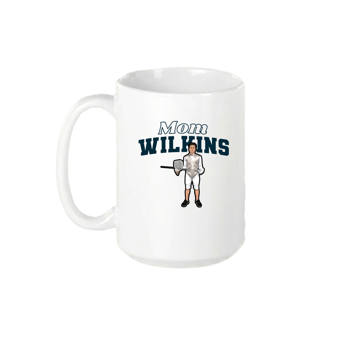 15oz Coffee Mug — Mothers Day Block in White