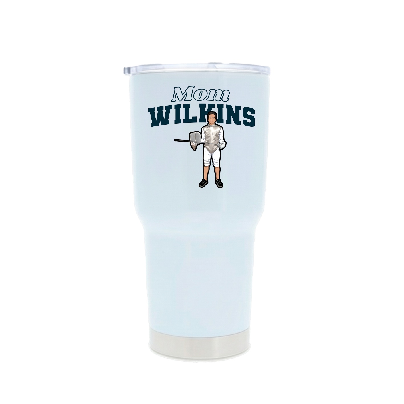 30oz Stainless Steel Tumbler — Mothers Day Block in White