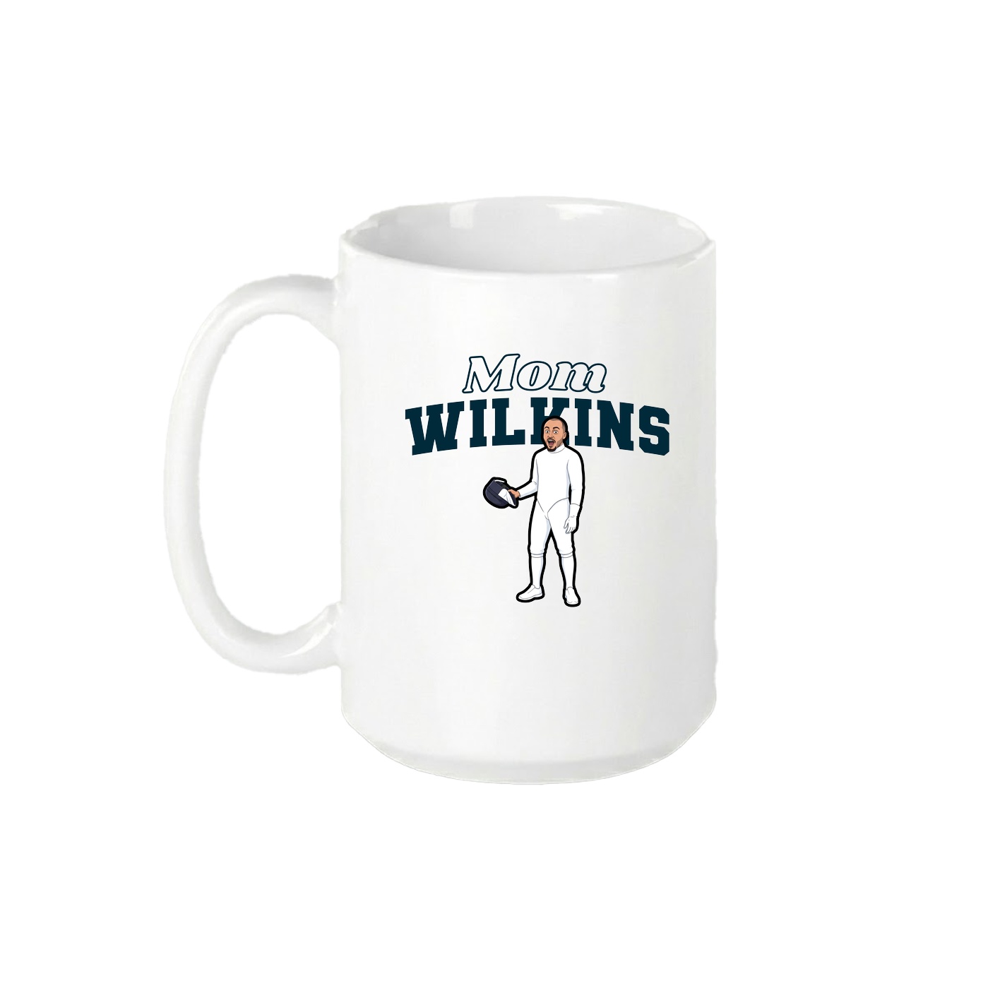 15oz Coffee Mug — Mothers Day Block in White