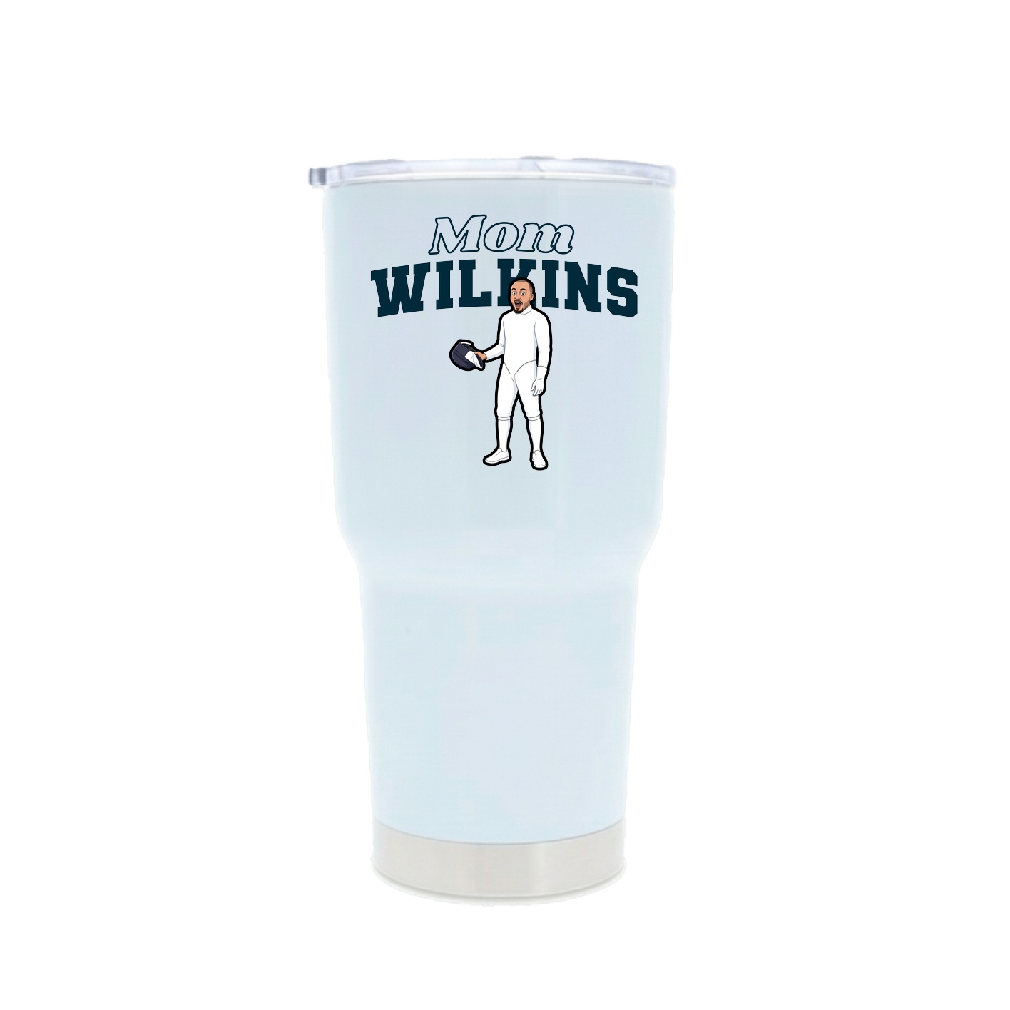 30oz Stainless Steel Tumbler — Mothers Day Block in White