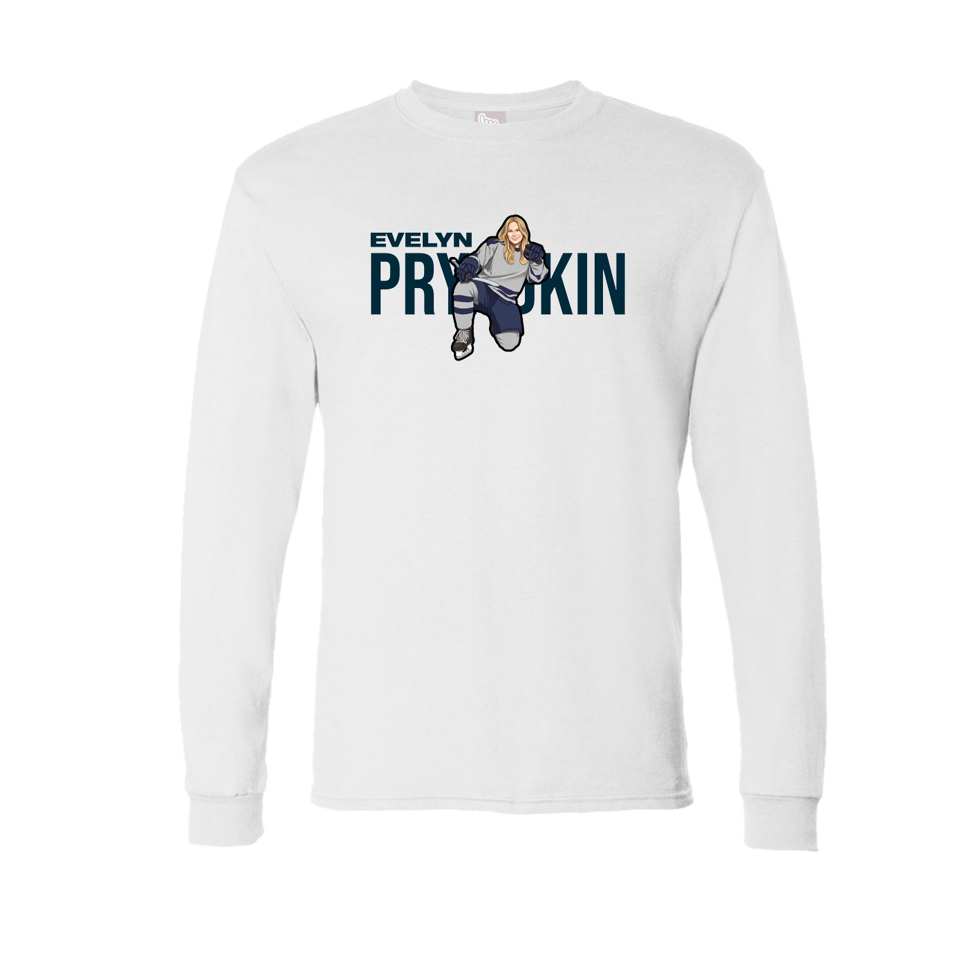 Long Sleeve Tee — Player Name in White