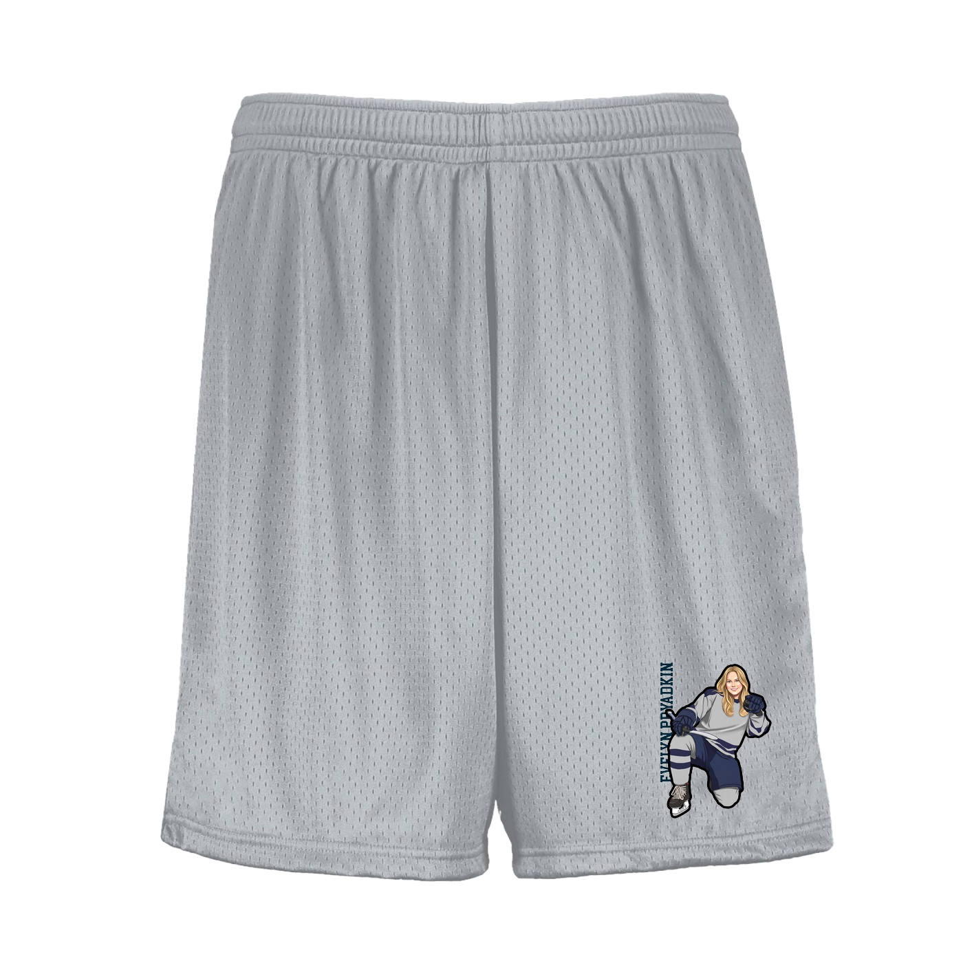 Shorts — Name Vertical in Silver