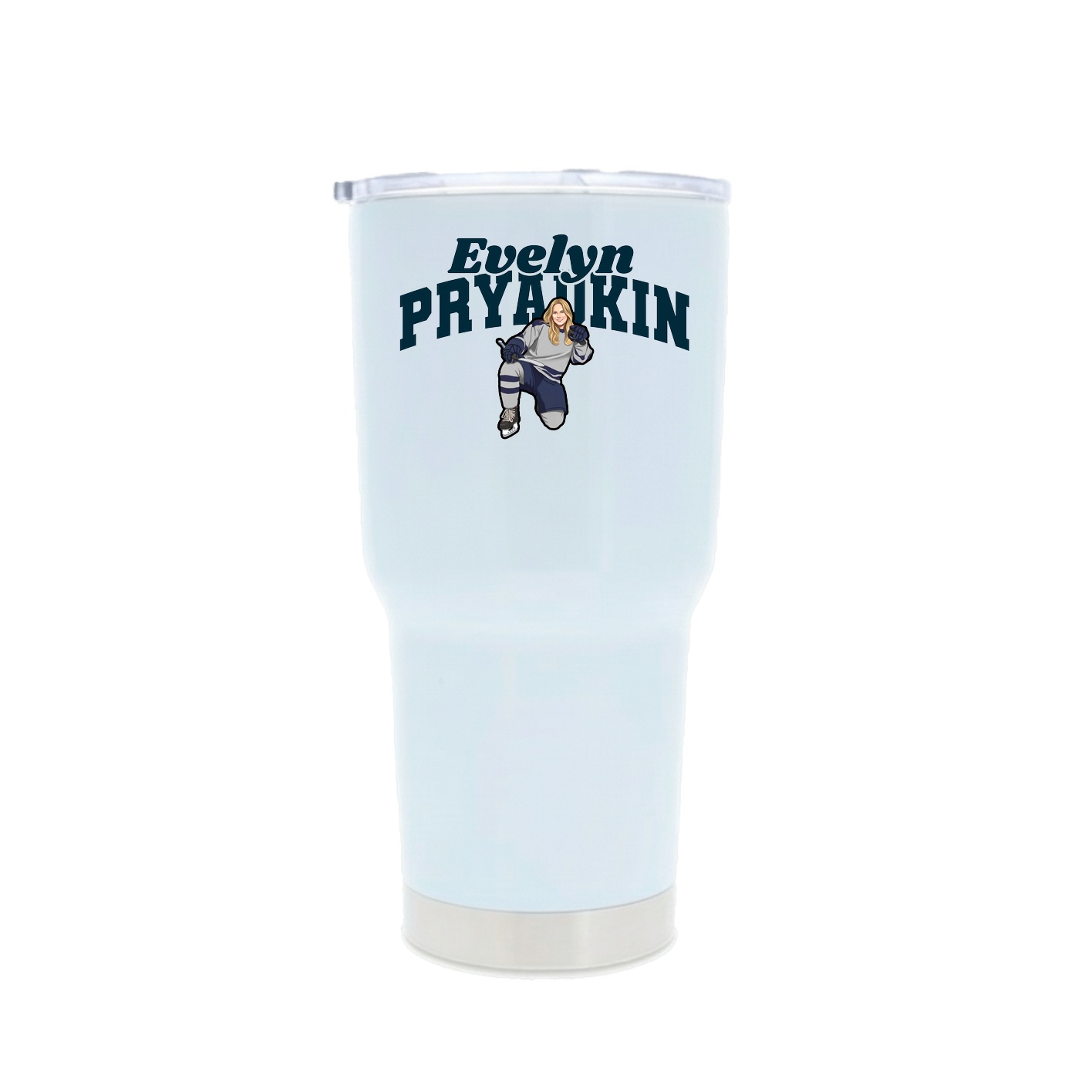 30oz Stainless Steel Tumbler — Signature Arch in White