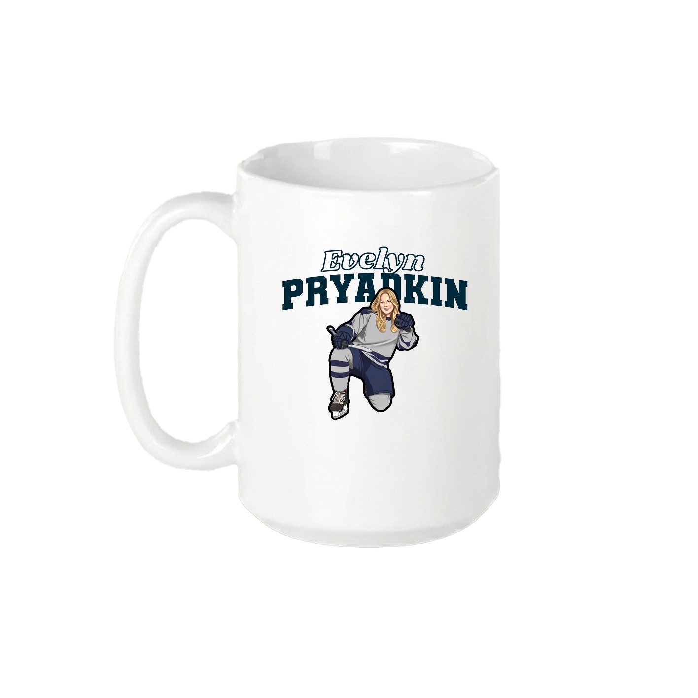 15oz Coffee Mug — Name Arch in White