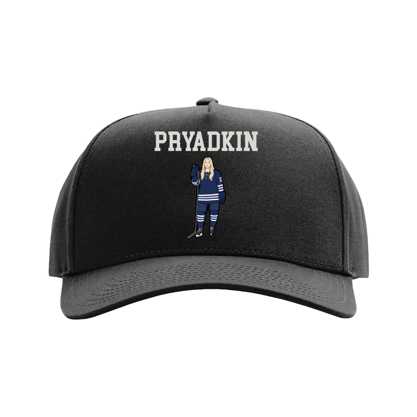 Full Fabric Five-Panel Champ Cap — Shirsey in Black