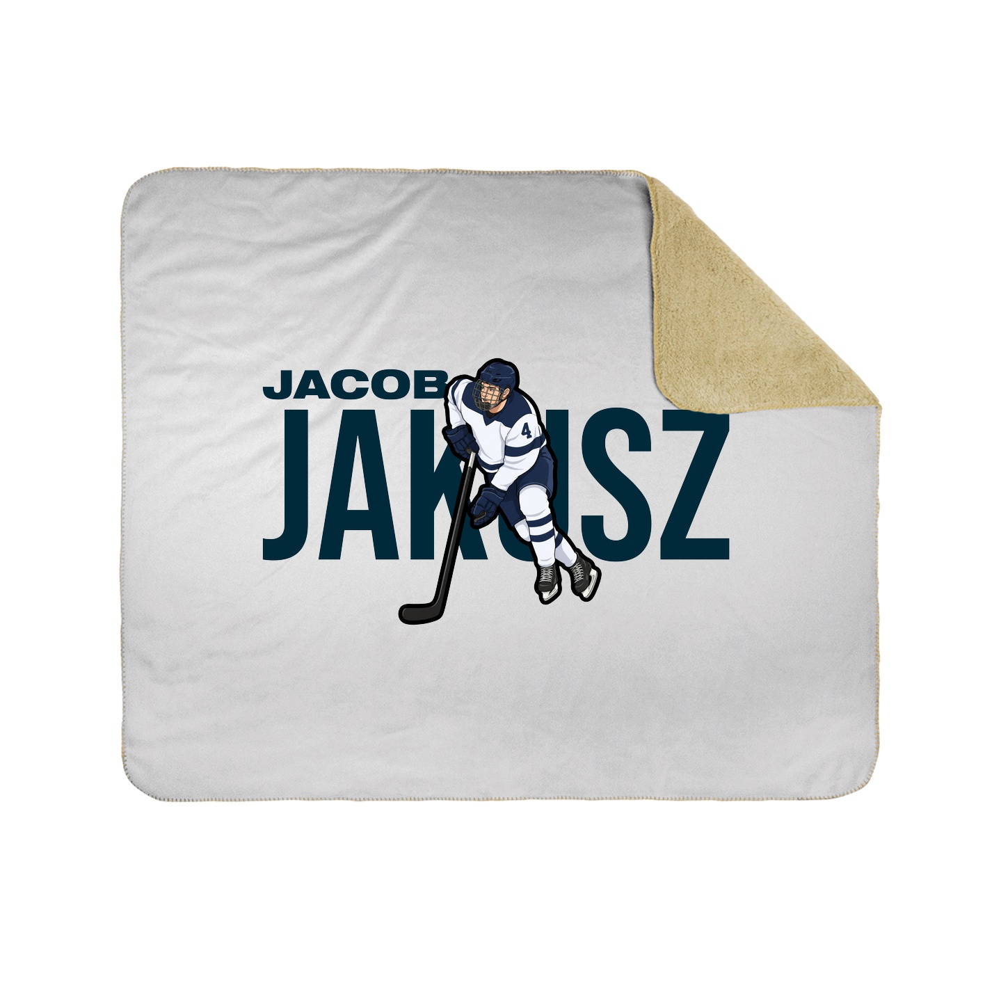 Throw Blanket — Player Name in White
