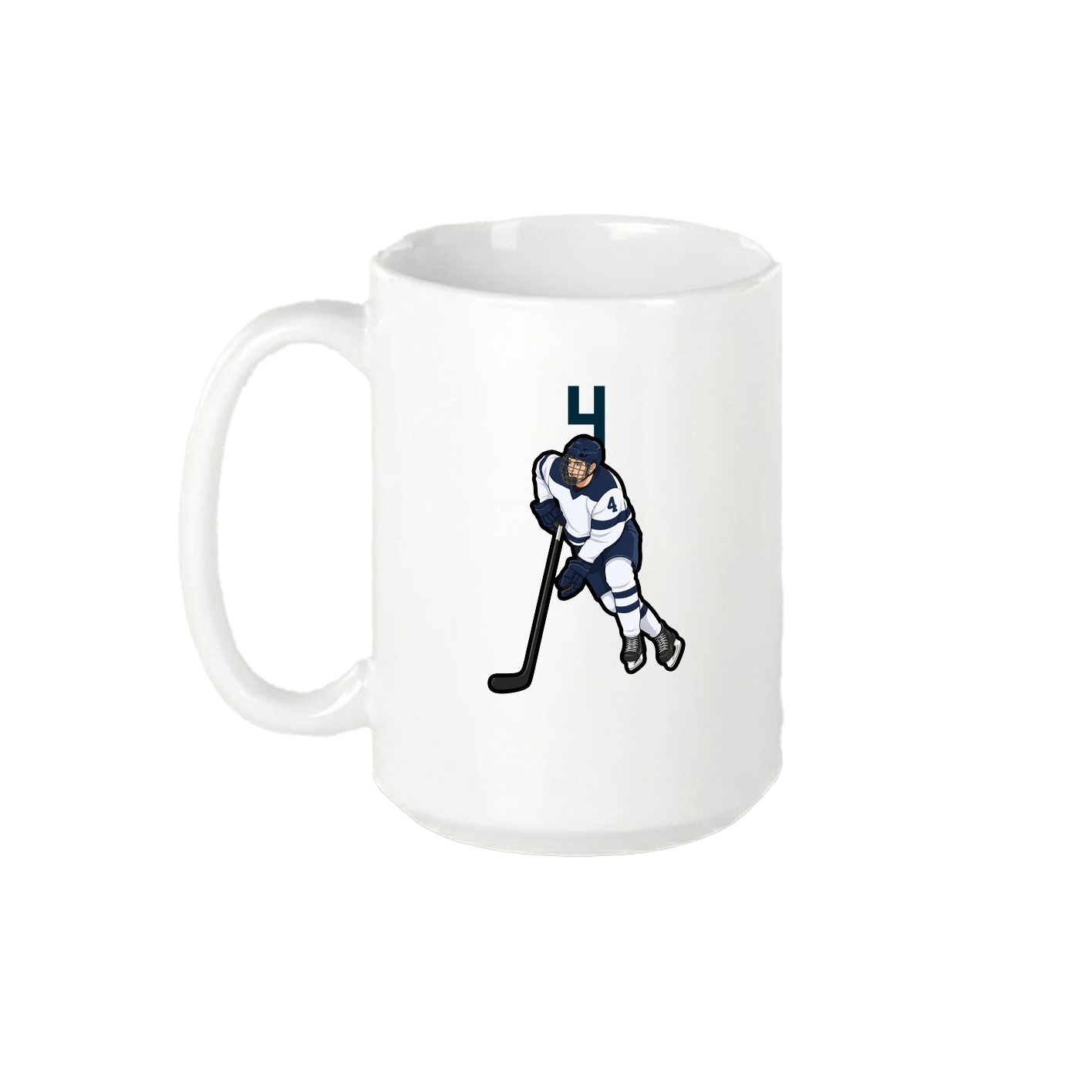 15oz Coffee Mug — Number Top in White