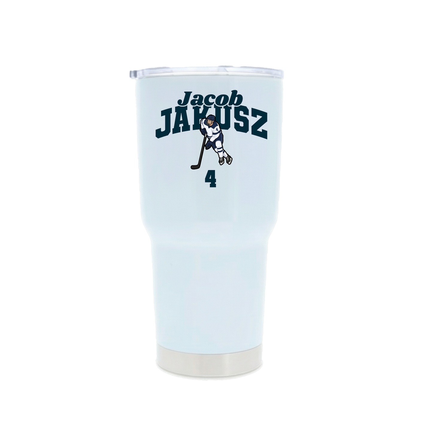 30oz Stainless Steel Tumbler — Signature Arch in White