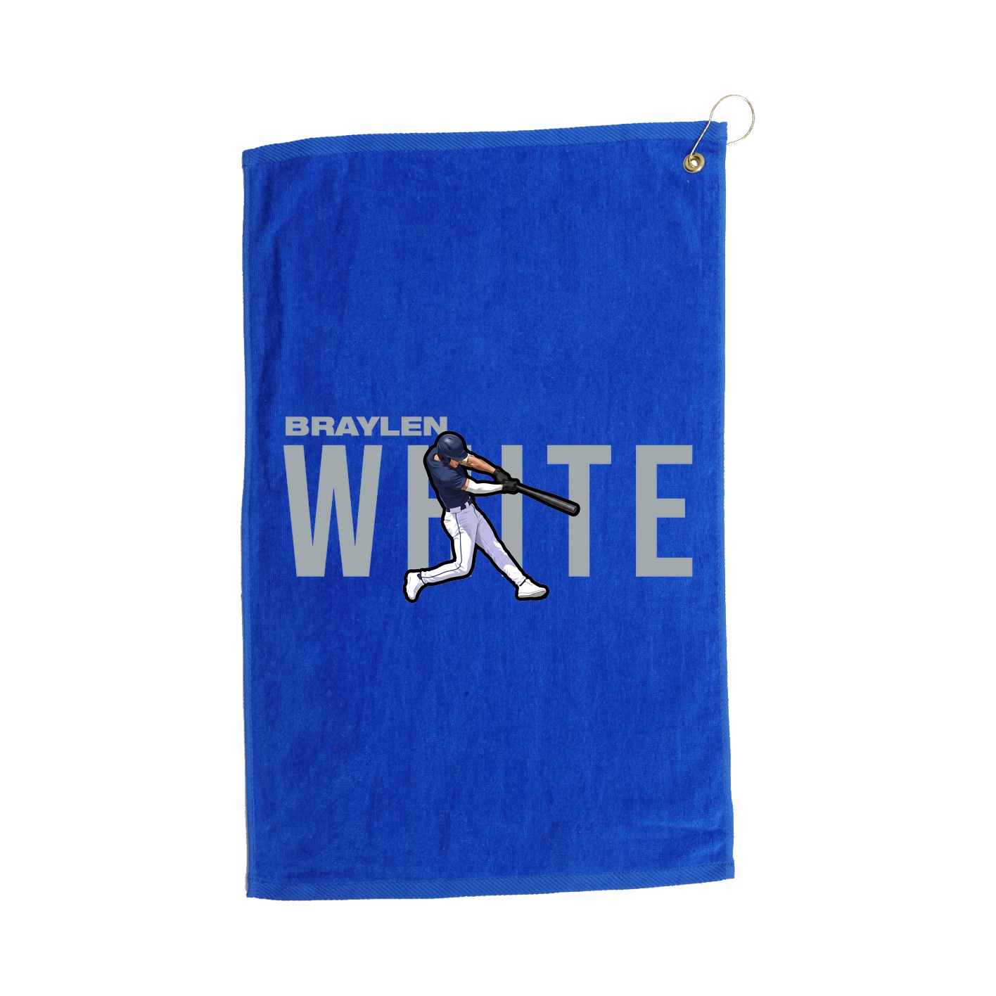 Golf Towel — Player Name in Royal