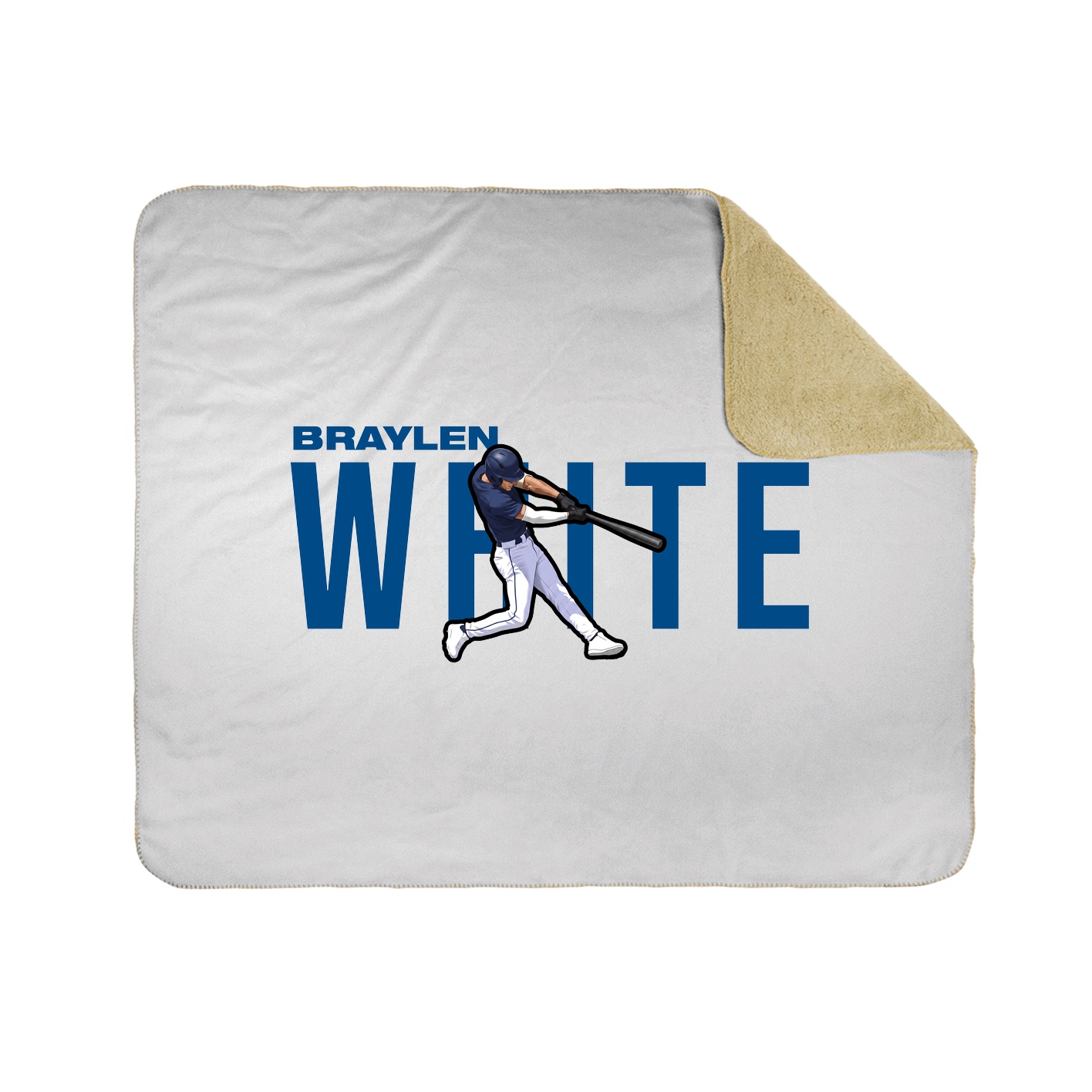 Throw Blanket — Player Name in White
