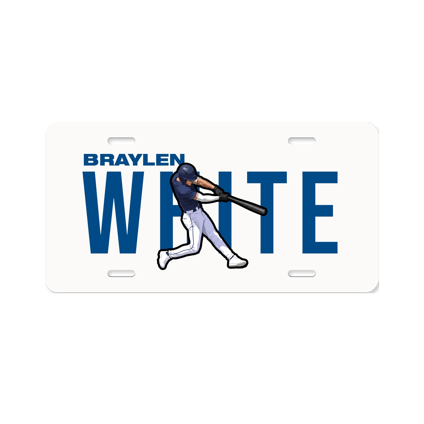 License Plate — Player Name in Classic