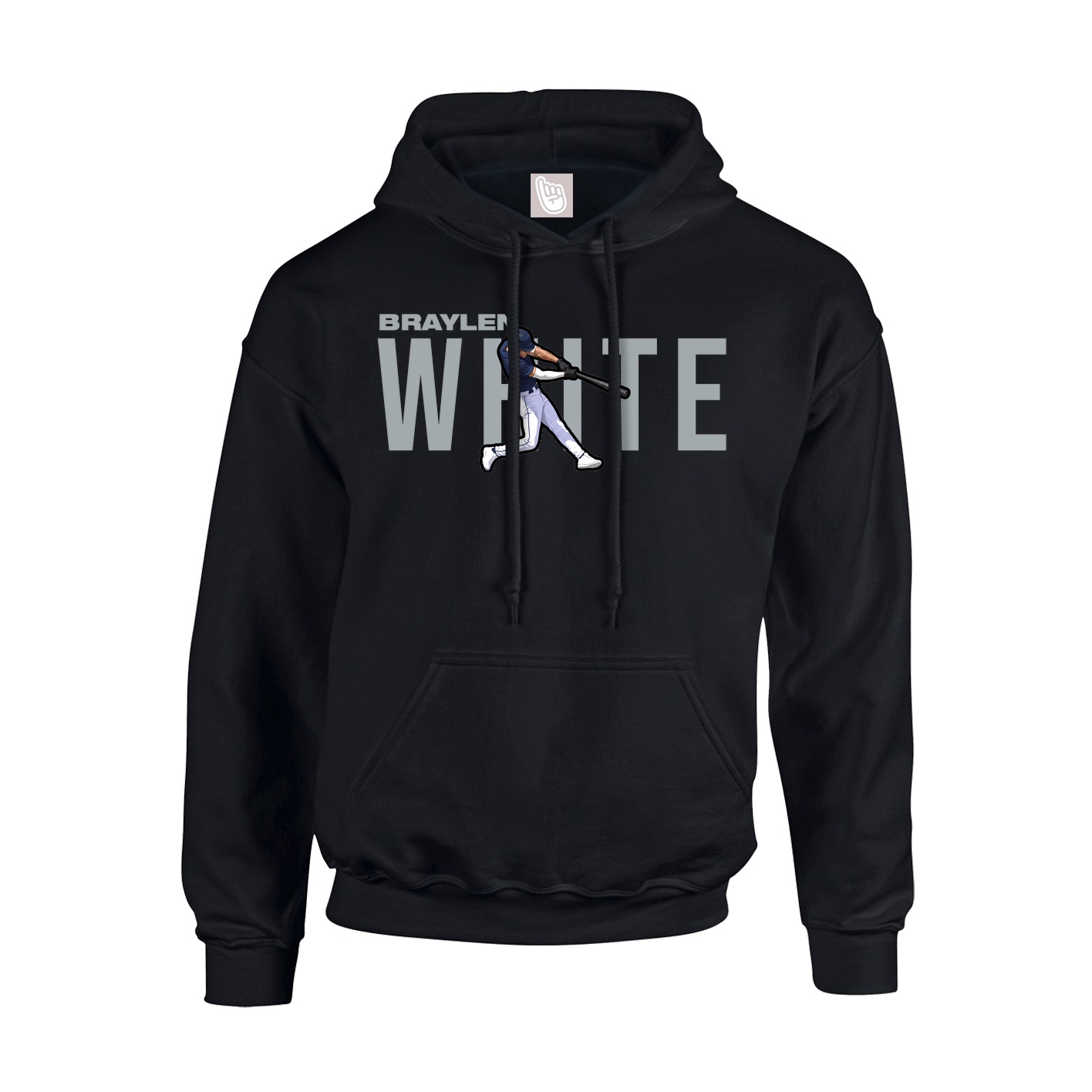Youth Hoodie — Player Name in Black