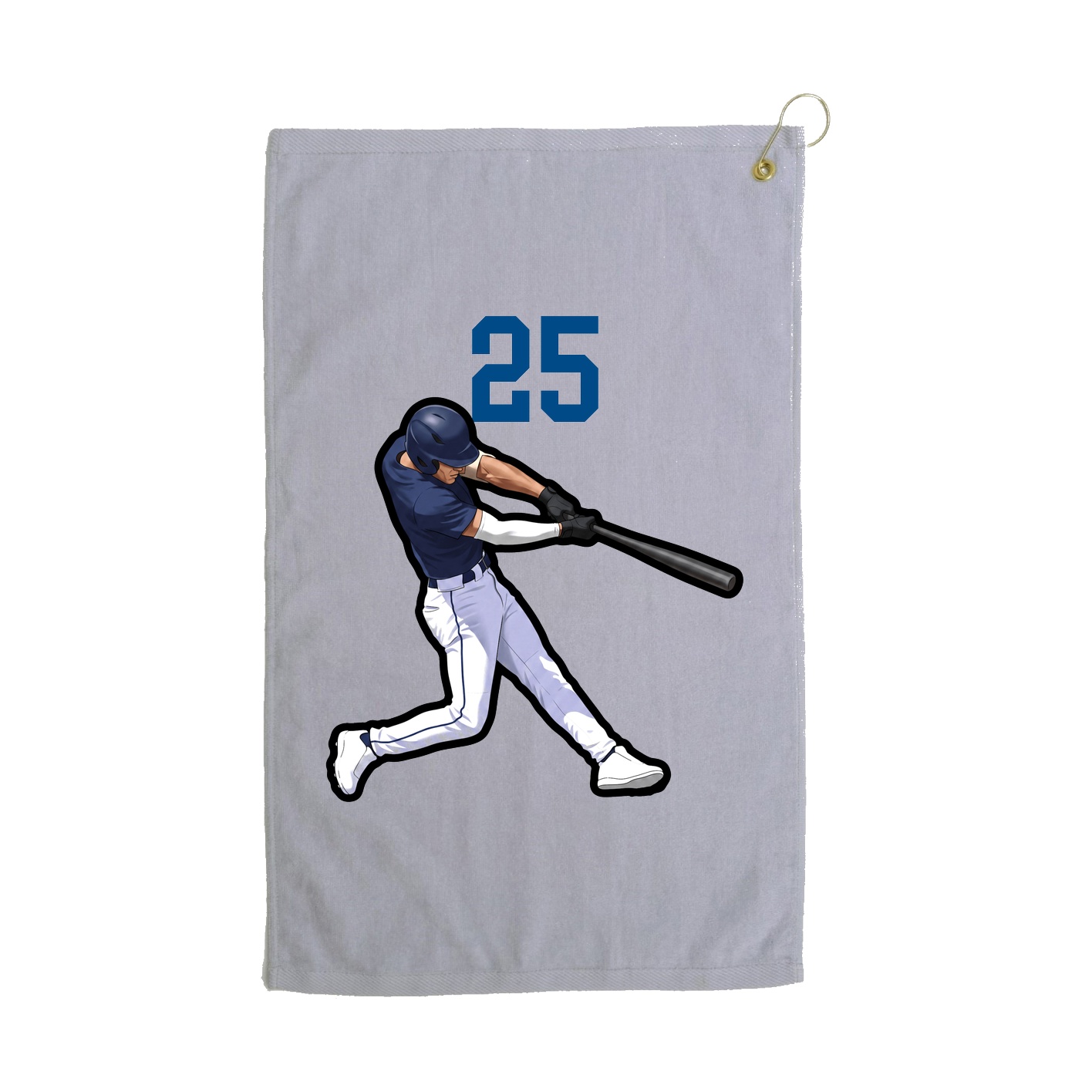 Golf Towel — Number Top in Grey