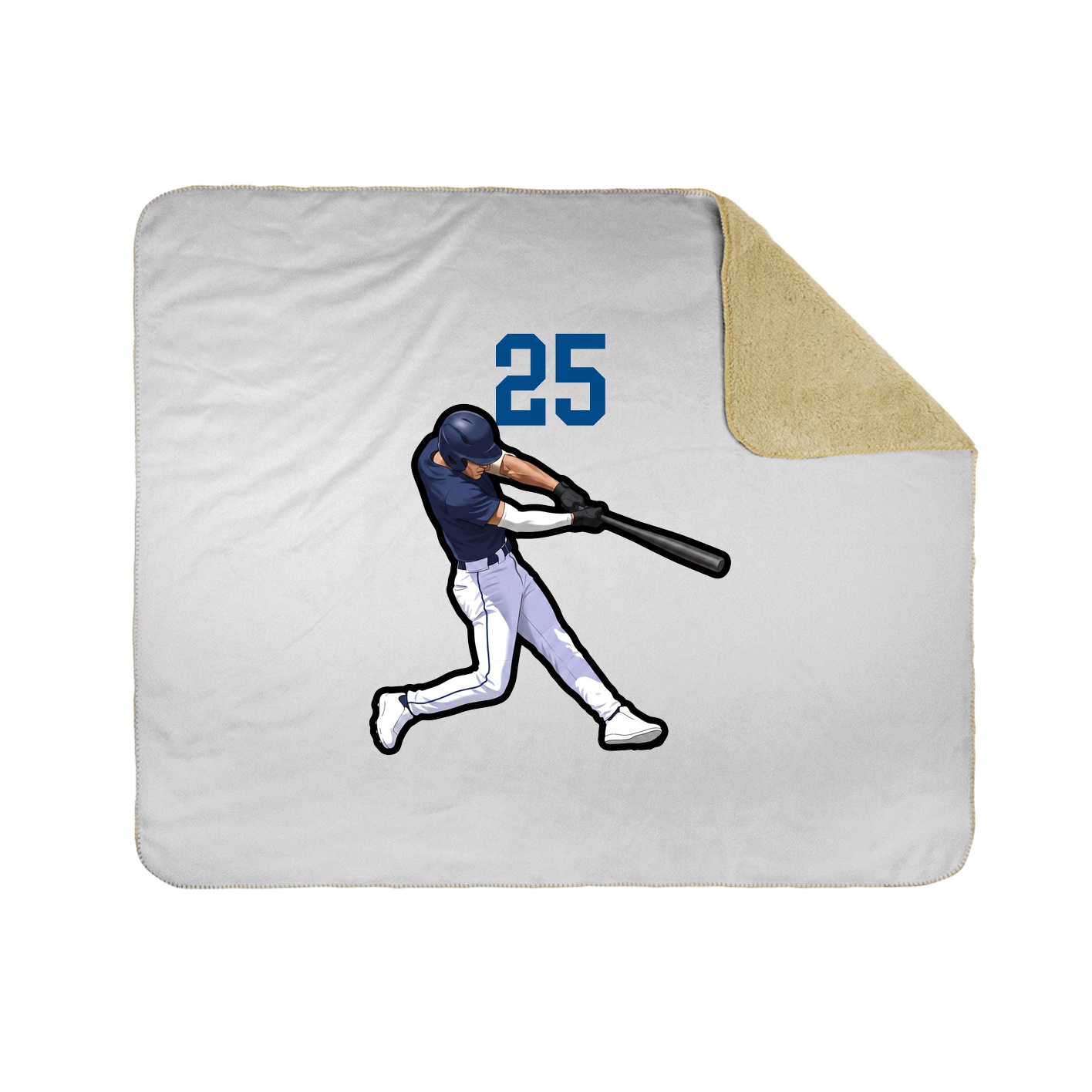 Throw Blanket — Number Top in White
