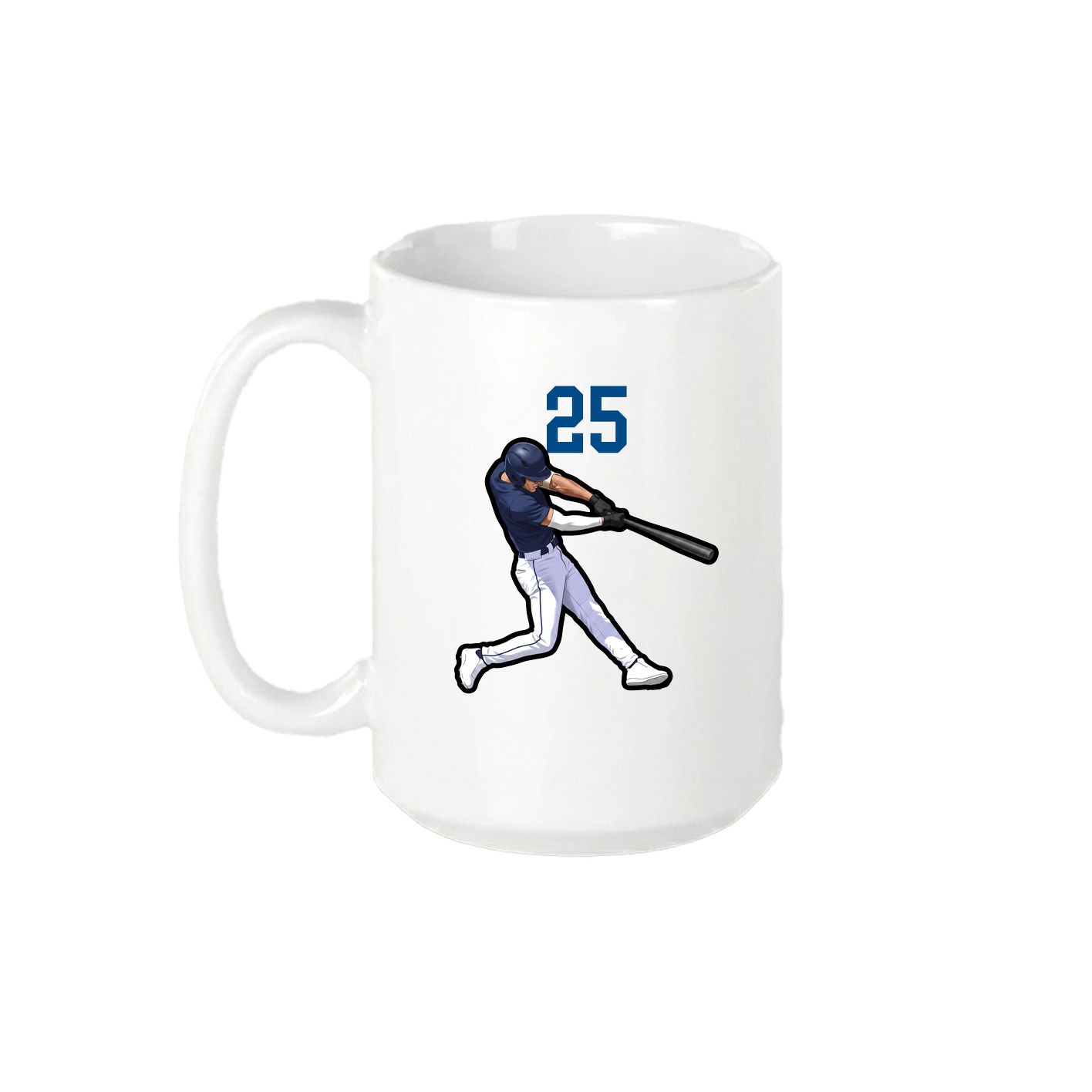 15oz Coffee Mug — Number Top in White