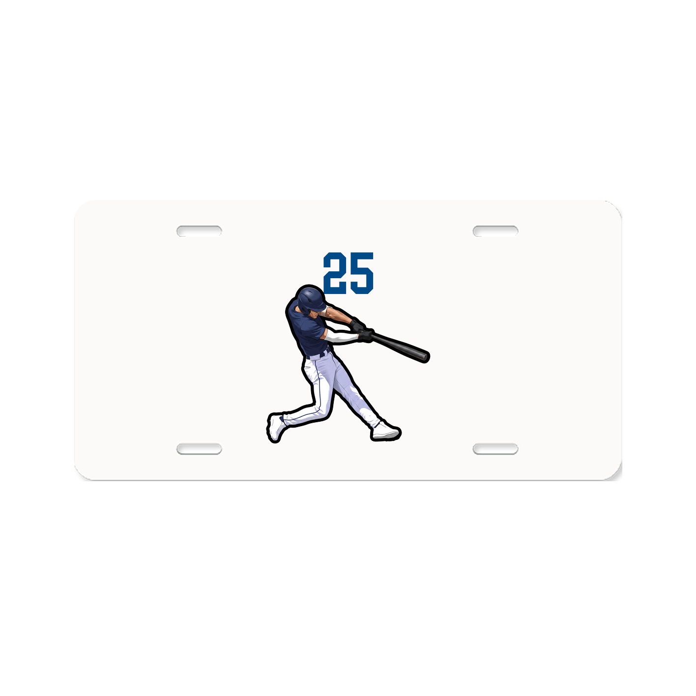 License Plate — Number Top in Classic