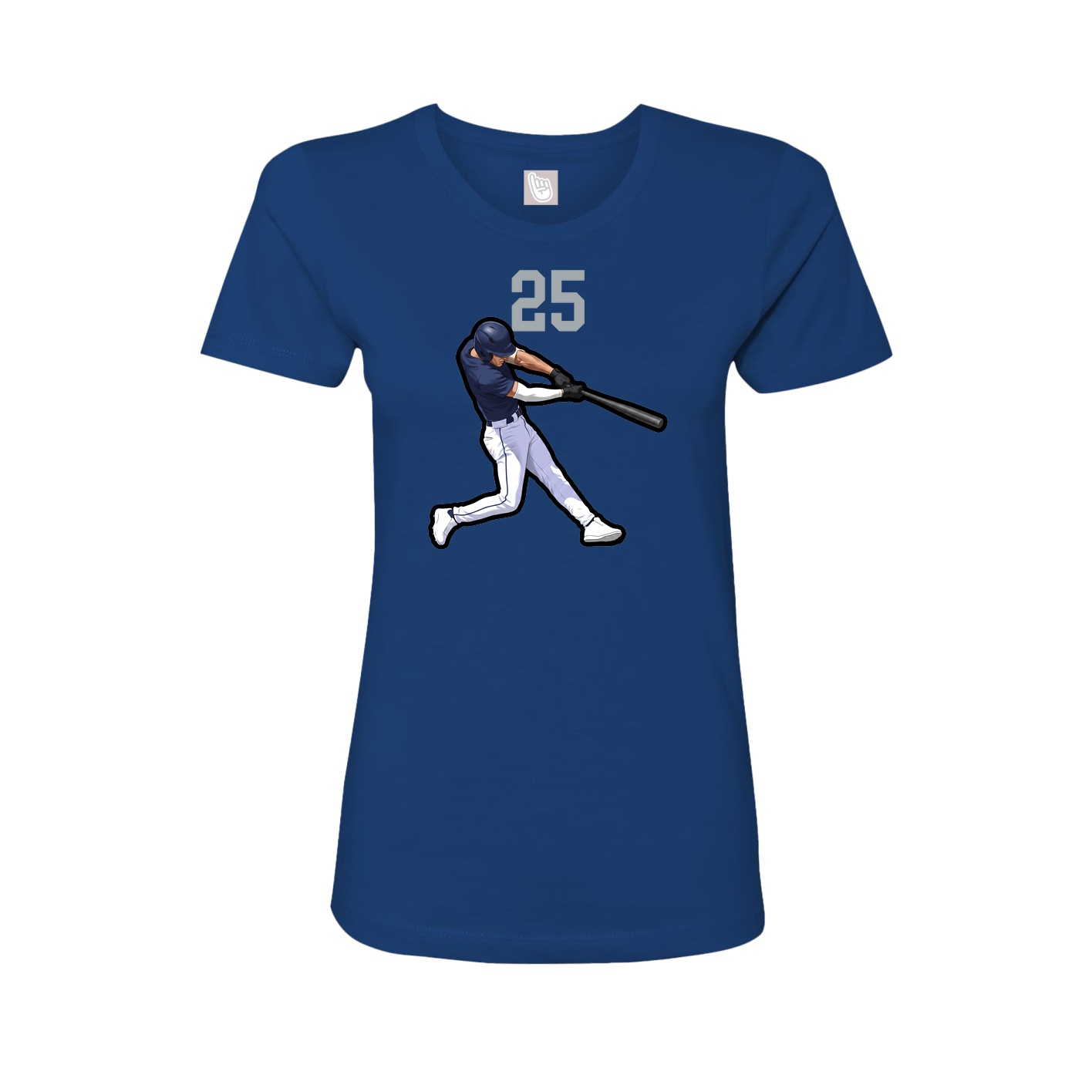 Fitted Women's Tee — Number Top in Royal