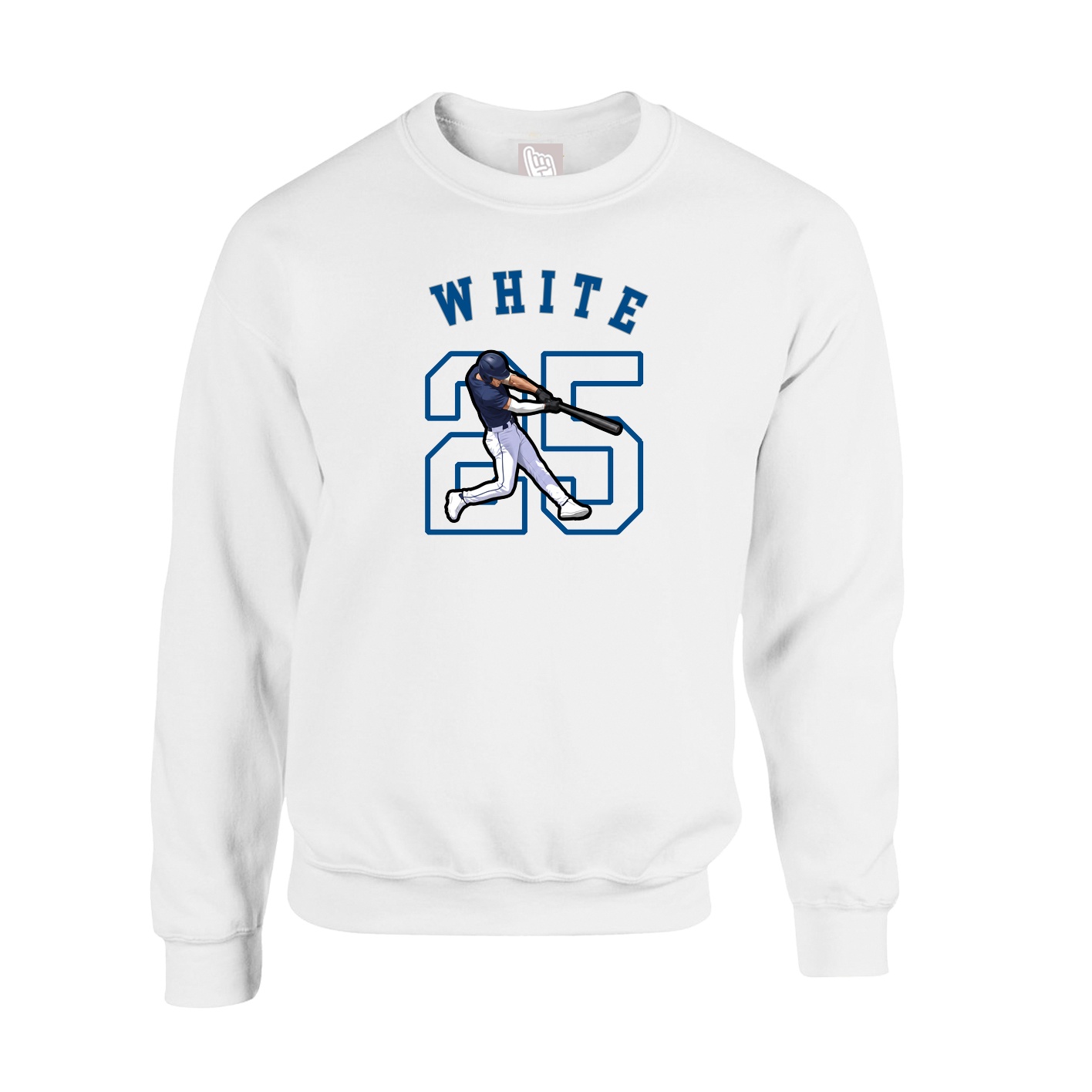 Fleece Crew — Shirsey Arch in White