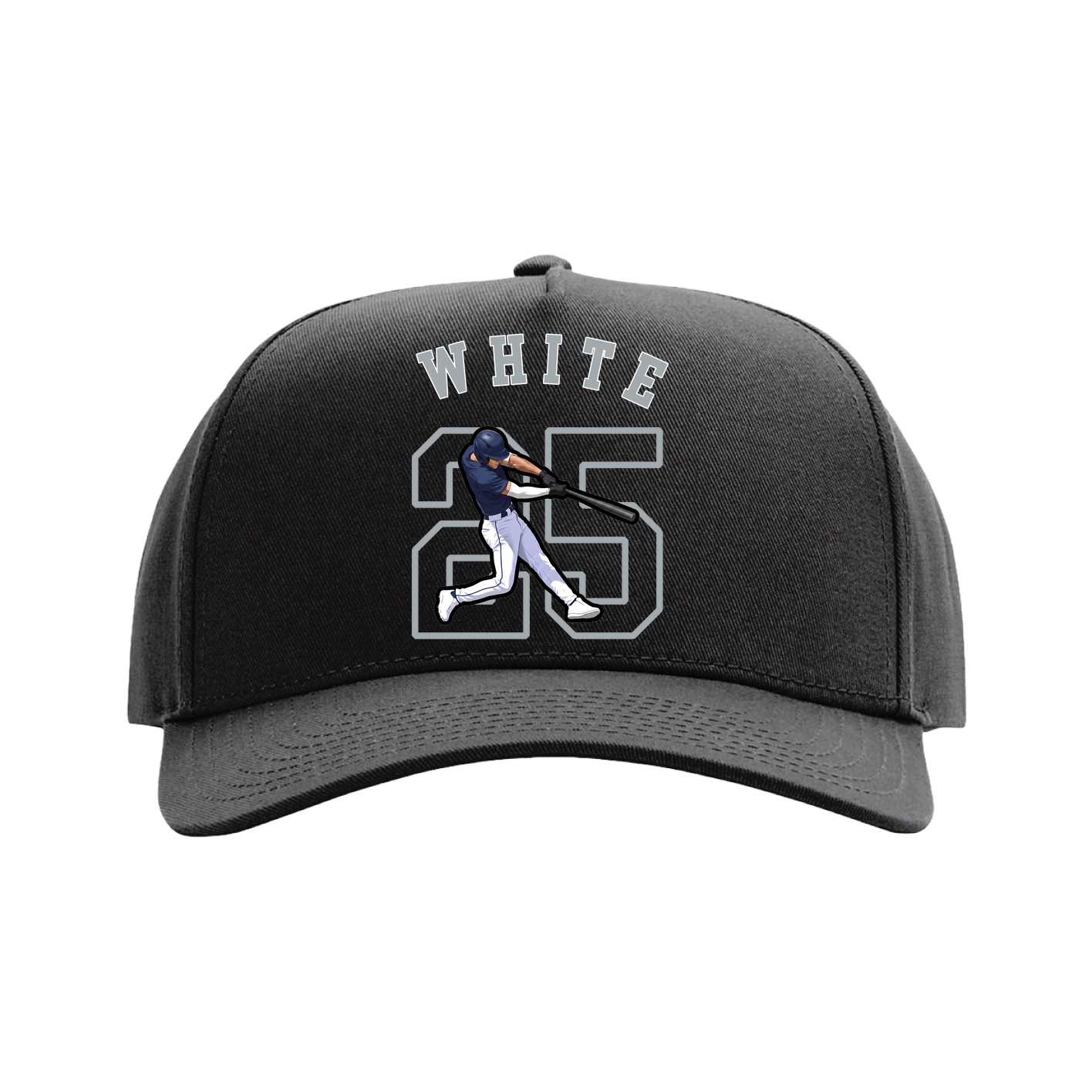 Full Fabric Five-Panel Champ Cap — Shirsey Arch in Black