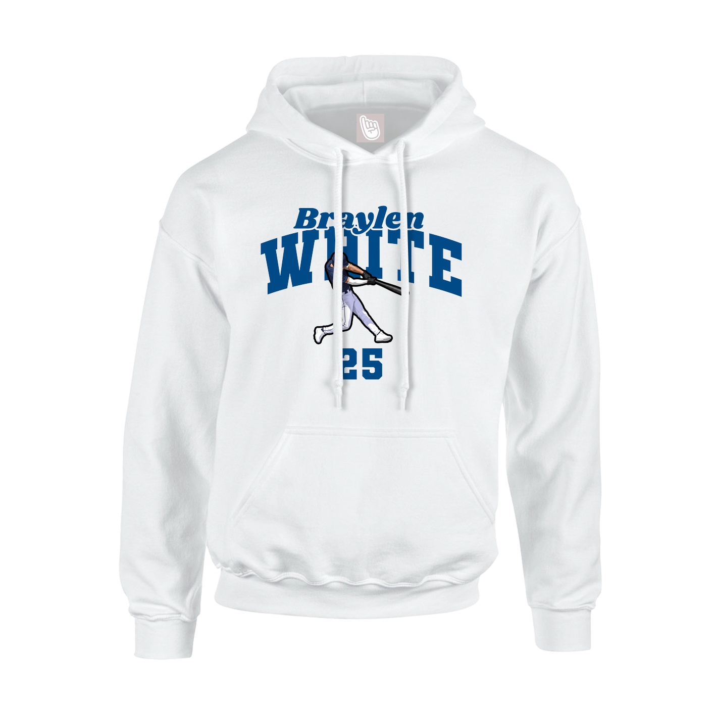 Hoodie — Signature Arch in White