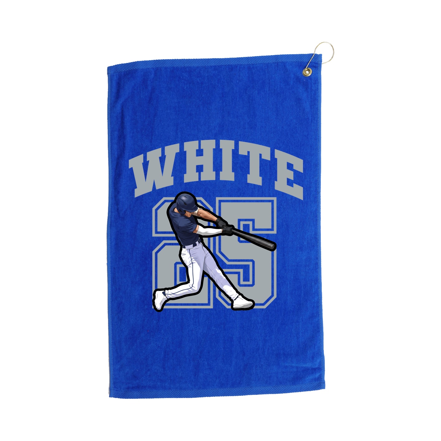 Golf Towel — Number in Royal