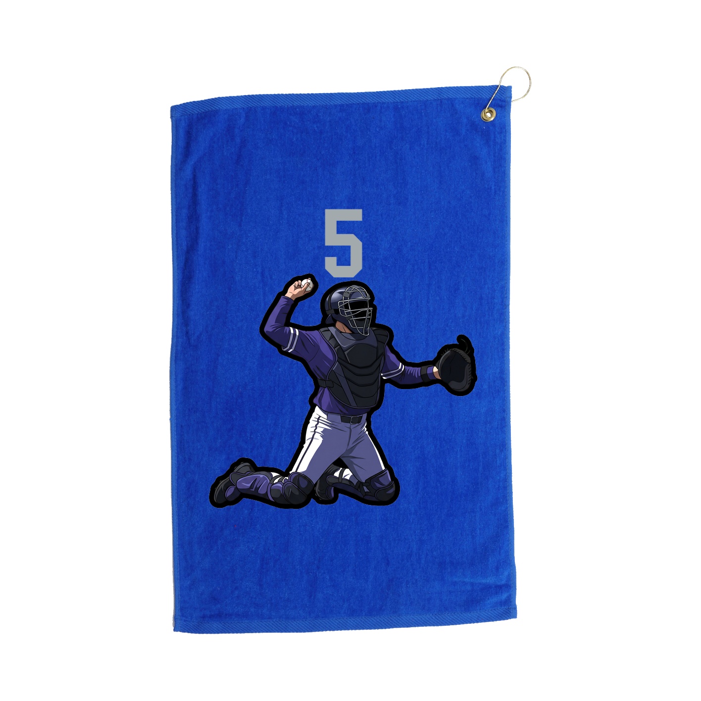 Golf Towel — Number Top in Royal