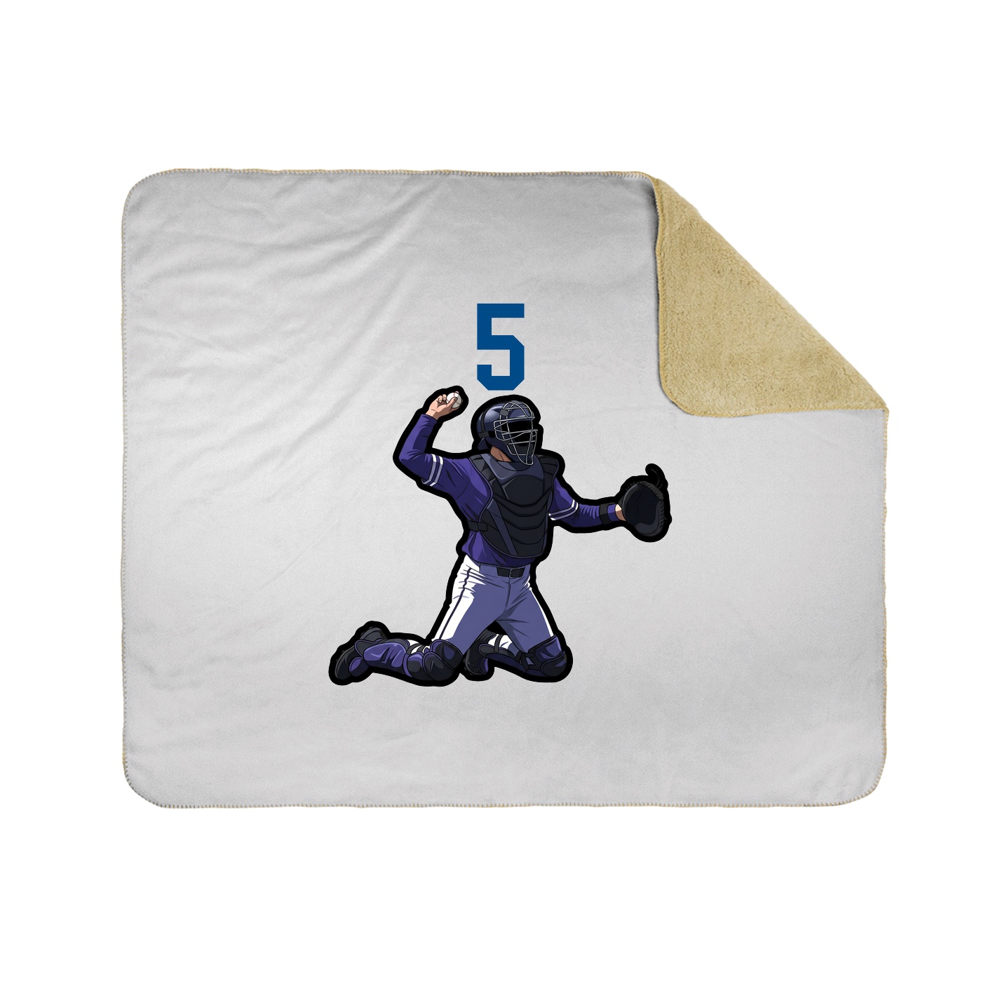 Throw Blanket — Number Top in White
