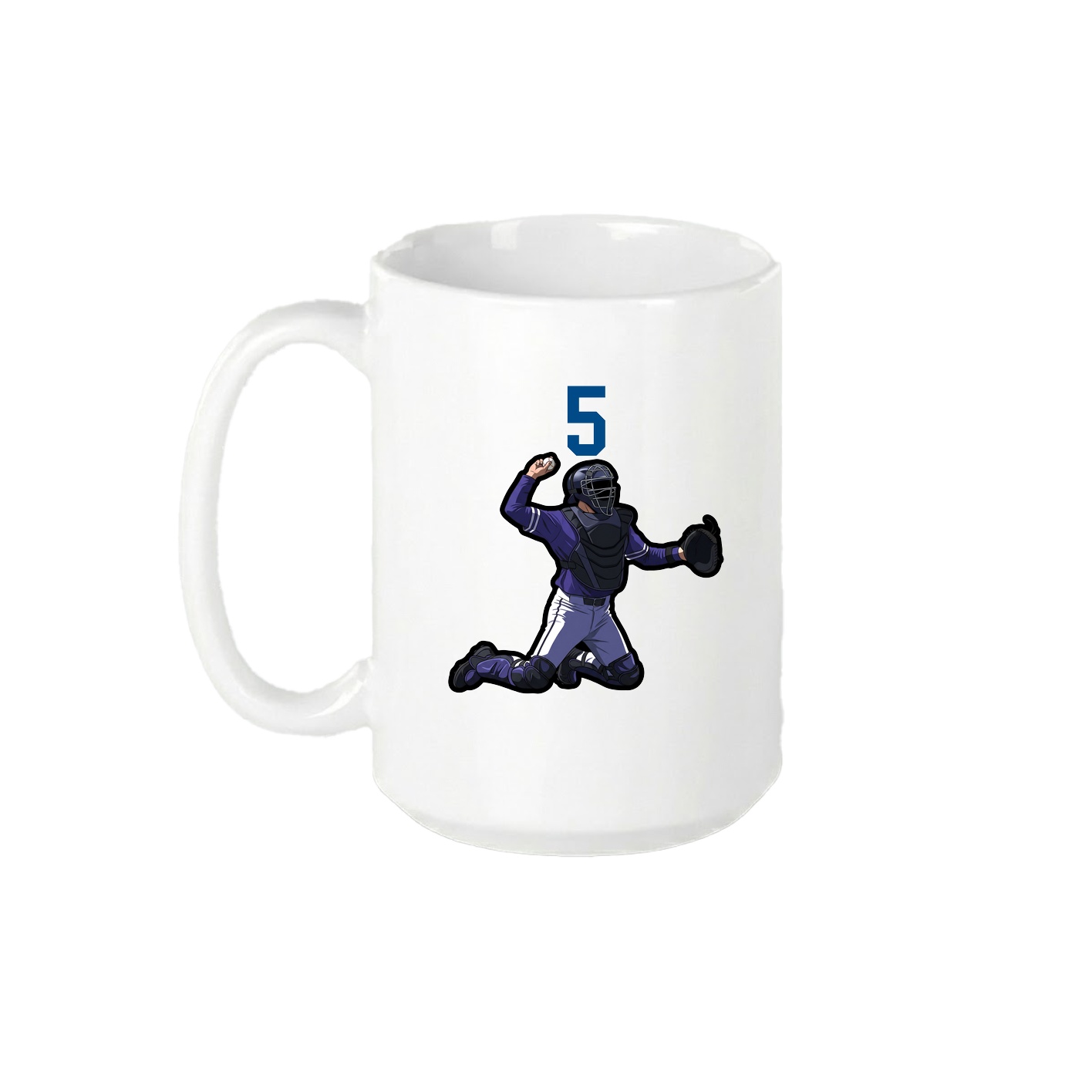 15oz Coffee Mug — Number Top in White