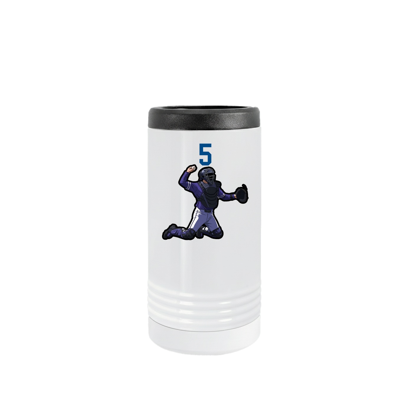 Slim Beverage Holder — Number Top in White