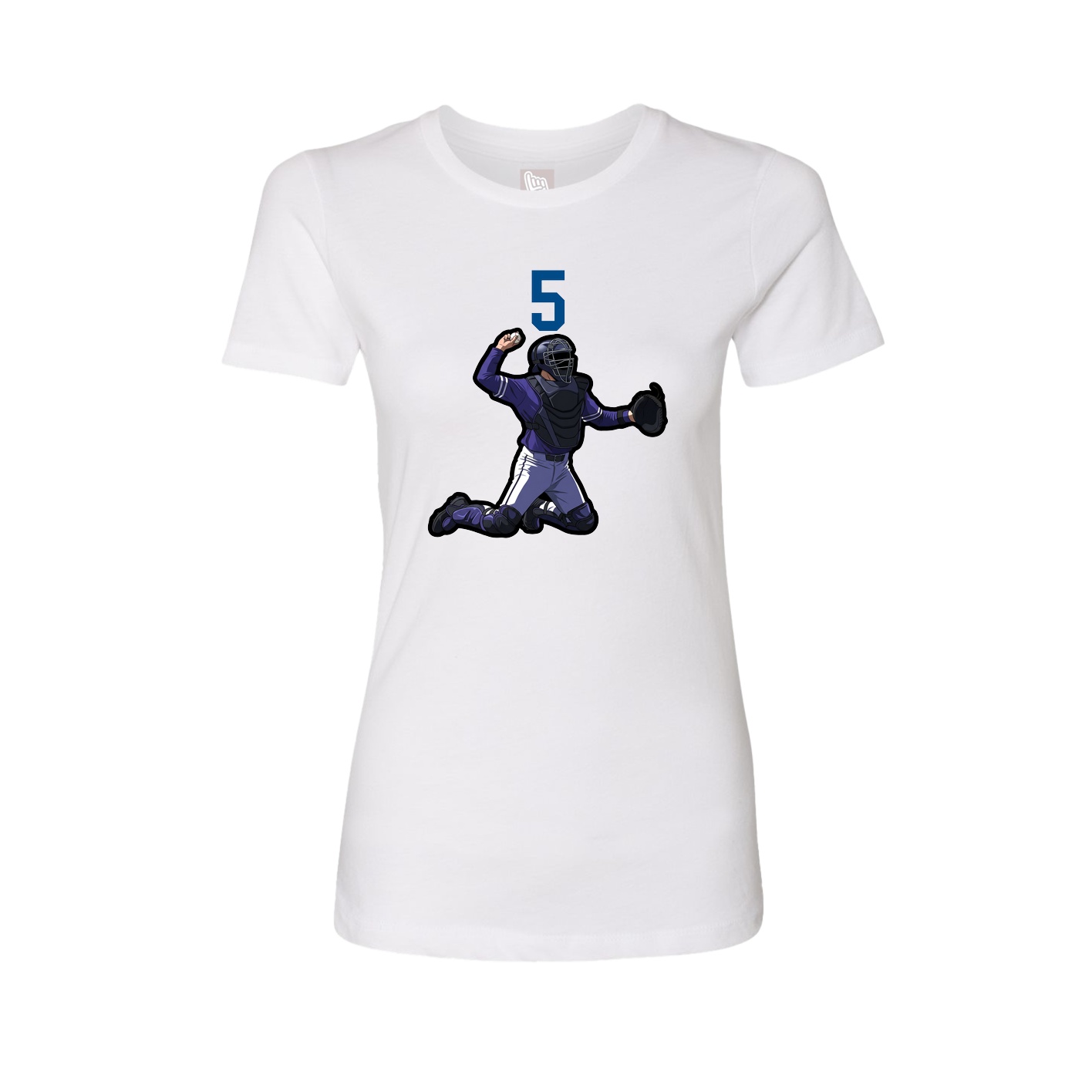 Fitted Women's Tee — Number Top in White