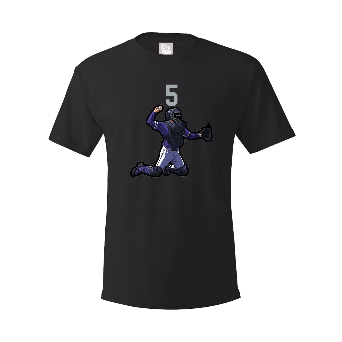 Youth Tee — Number Top in Black