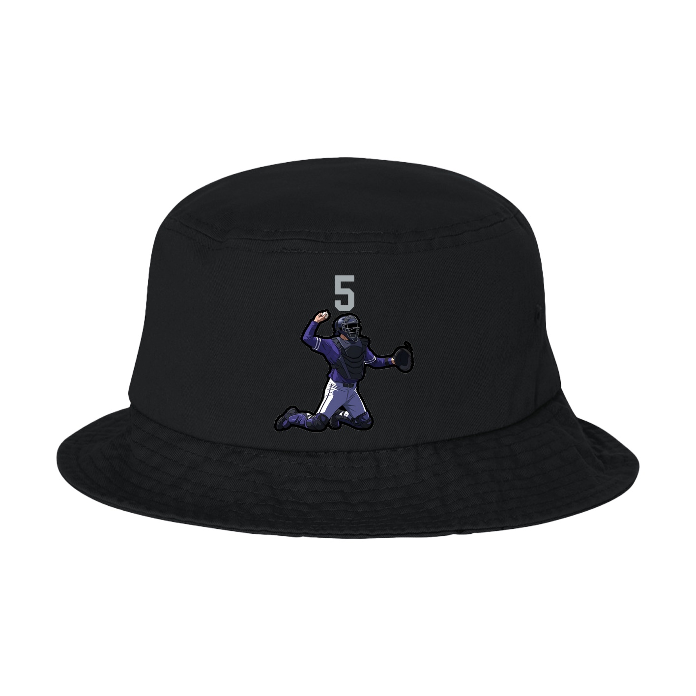 Bucket Cap — Number Top in Black