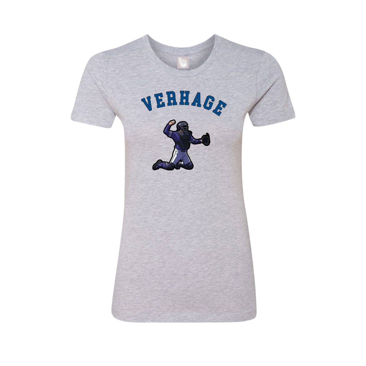 Fitted Women's Tee — Shirsey Arch in Grey