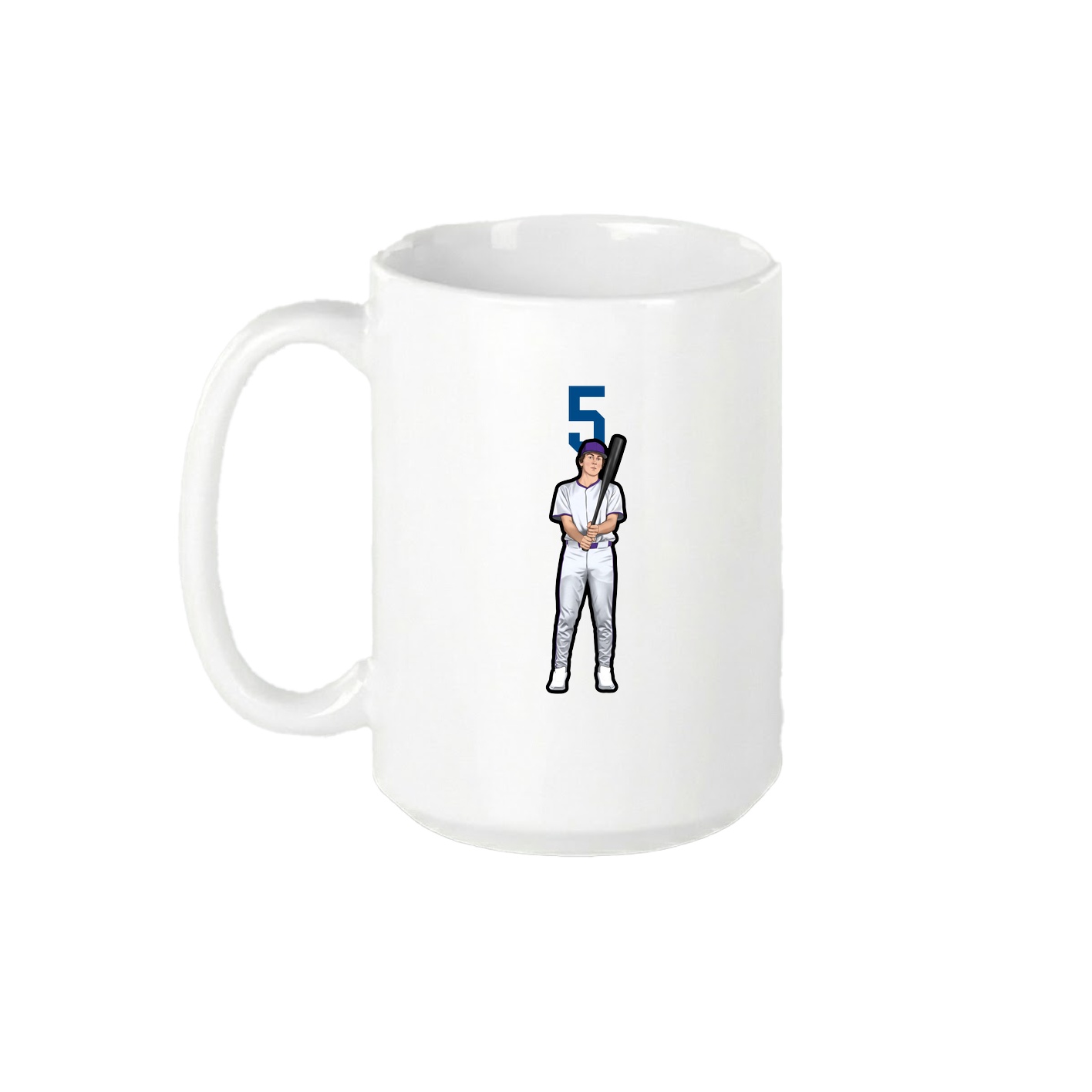 15oz Coffee Mug — Number Top in White