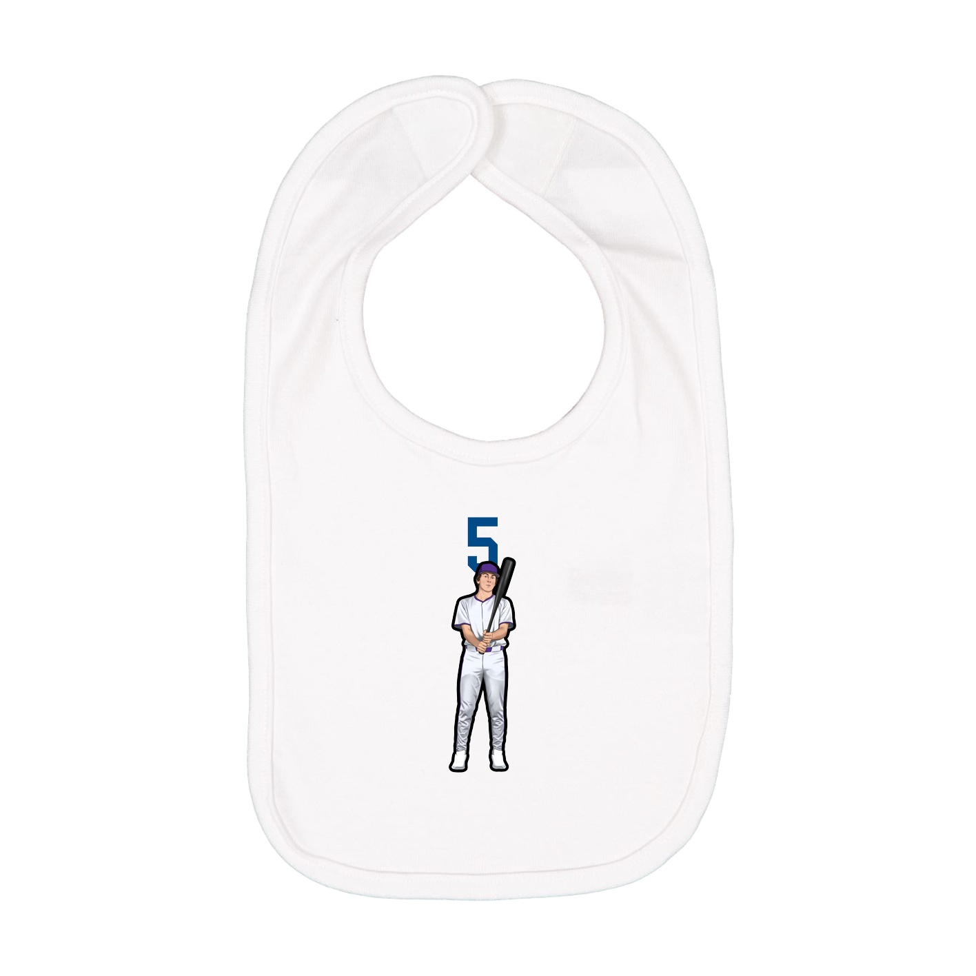 Infant Bib — Number Top in White