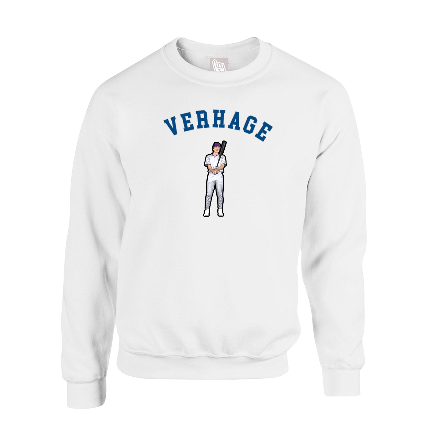 Fleece Crew — Shirsey Arch in White