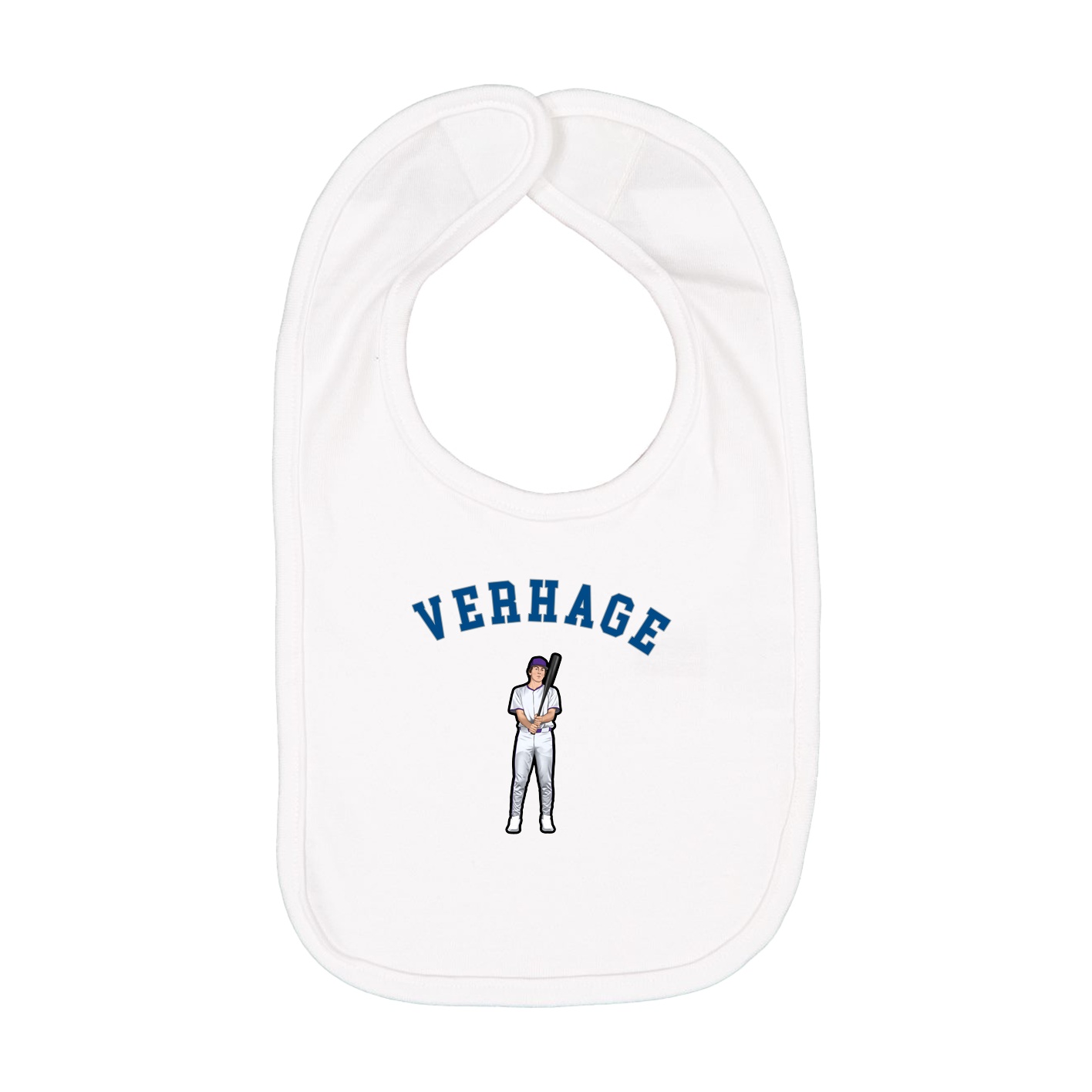 Infant Bib — Shirsey Arch in White
