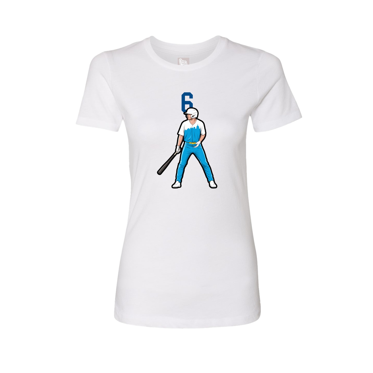 Fitted Women's Tee — Number Top in White