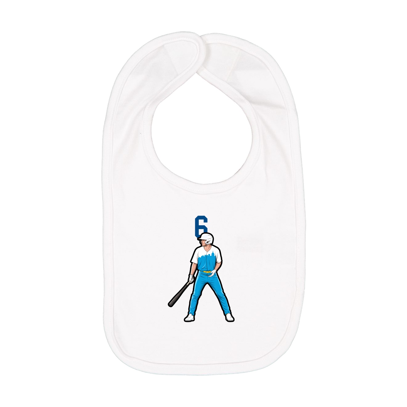 Infant Bib — Number Top in White